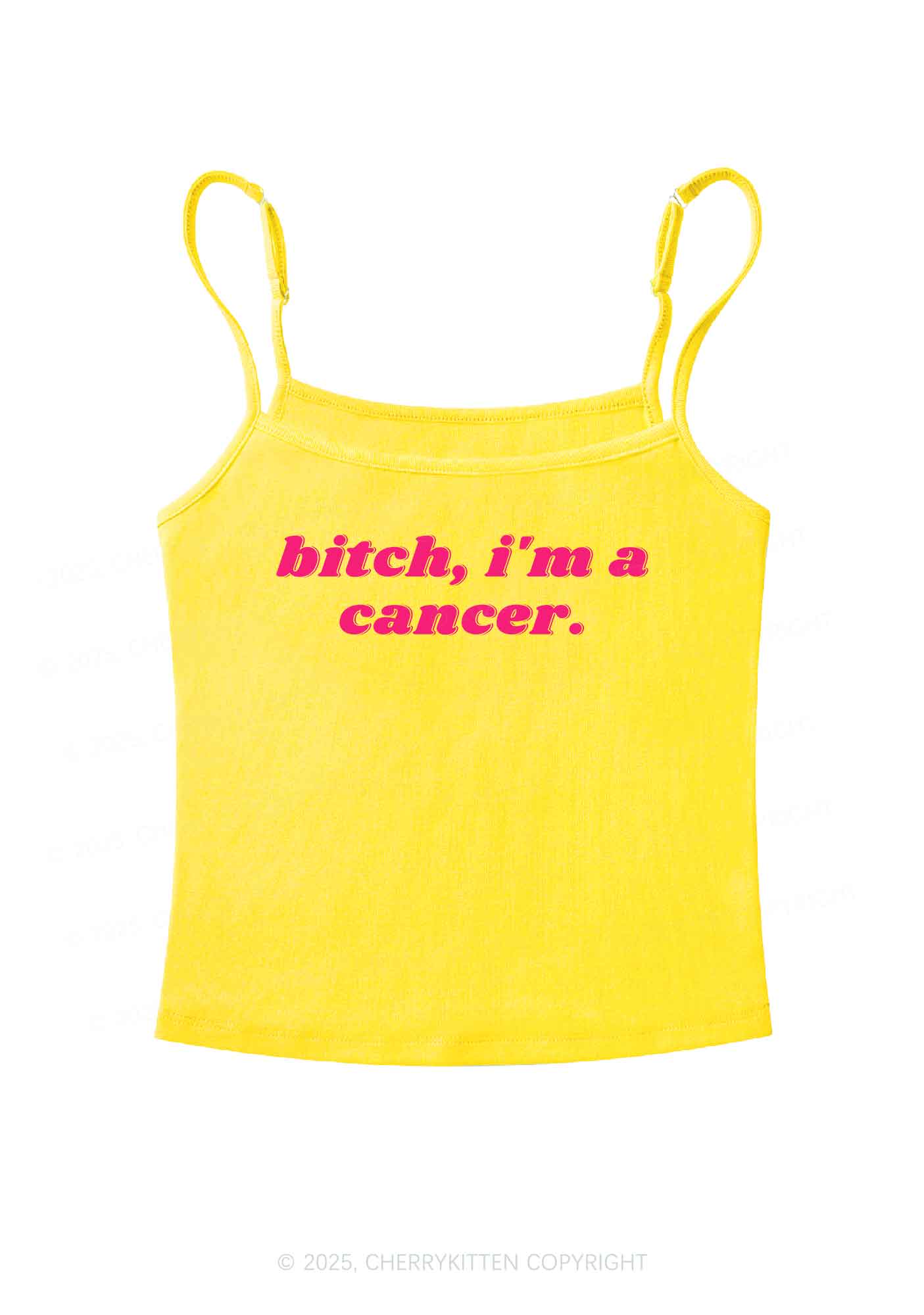 Bxtch I'm A Custom Zodiac Y2K Spaghetti Strap Cami Cherrykitten - Image 7