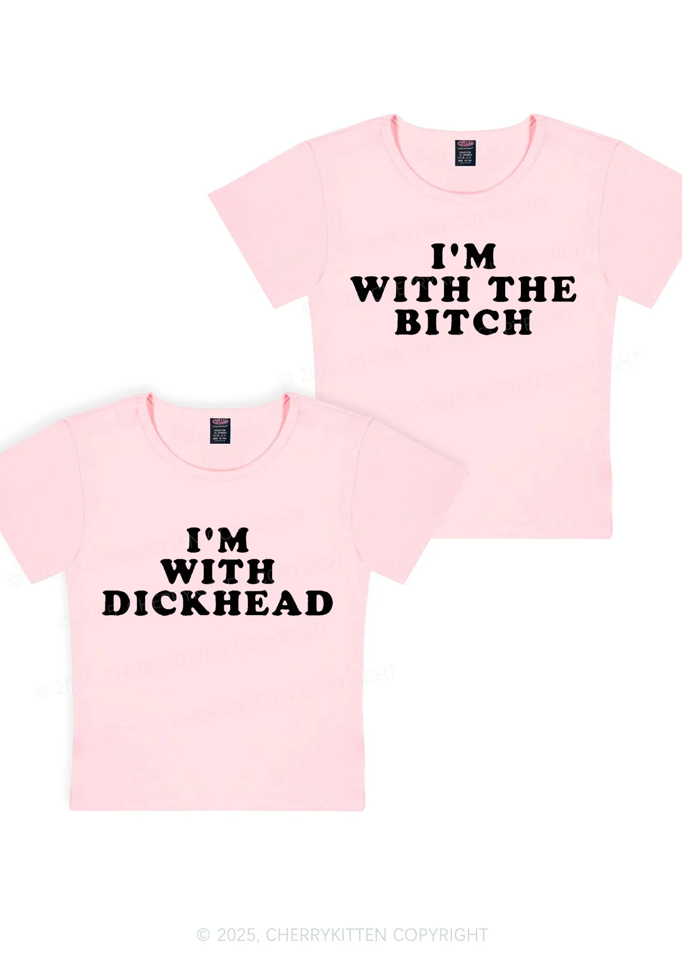 Bxxch Dxxkhead Y2K Valentine's Day Baby Tee Cherrykitten - Image 11
