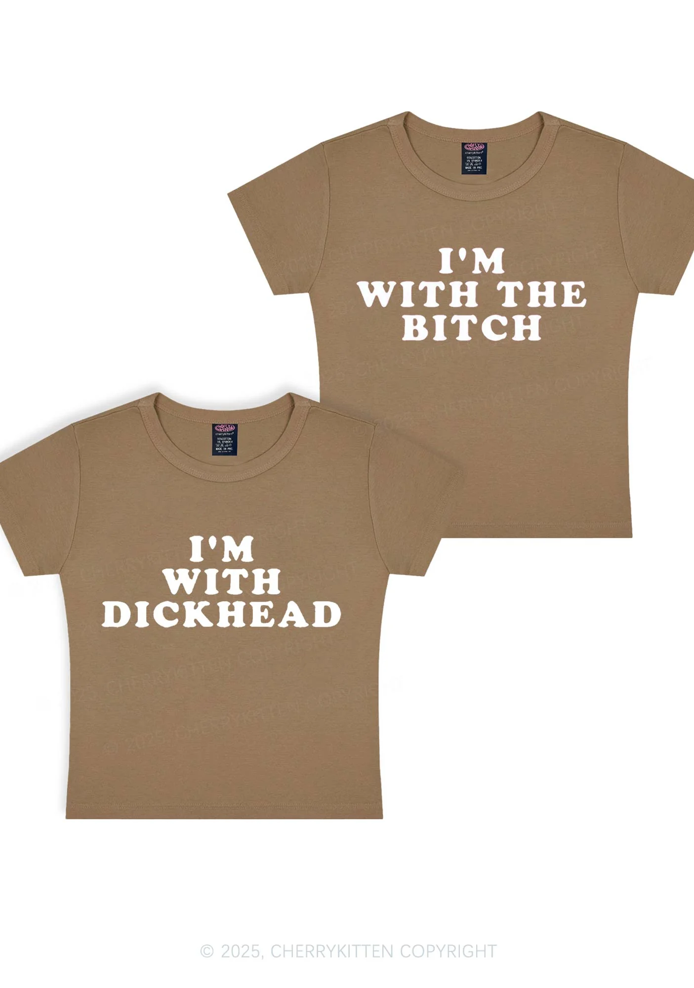 Bxxch Dxxkhead Y2K Valentine's Day Baby Tee Cherrykitten - Image 8