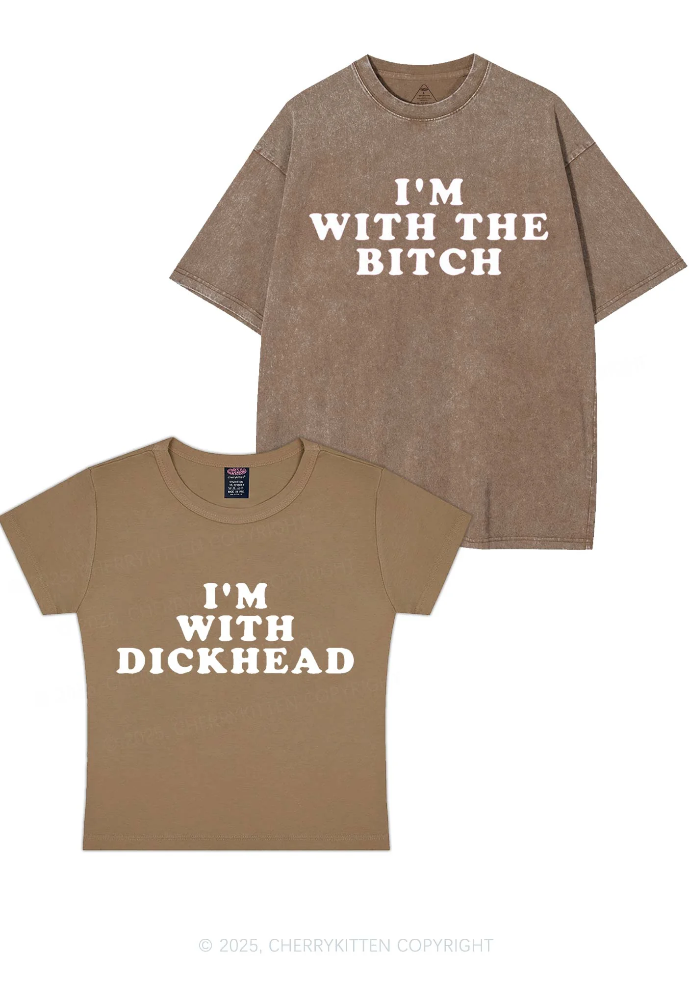 Bxxch Dxxkhead Y2K Valentine's Day Couple Shirt Cherrykitten - Image 5