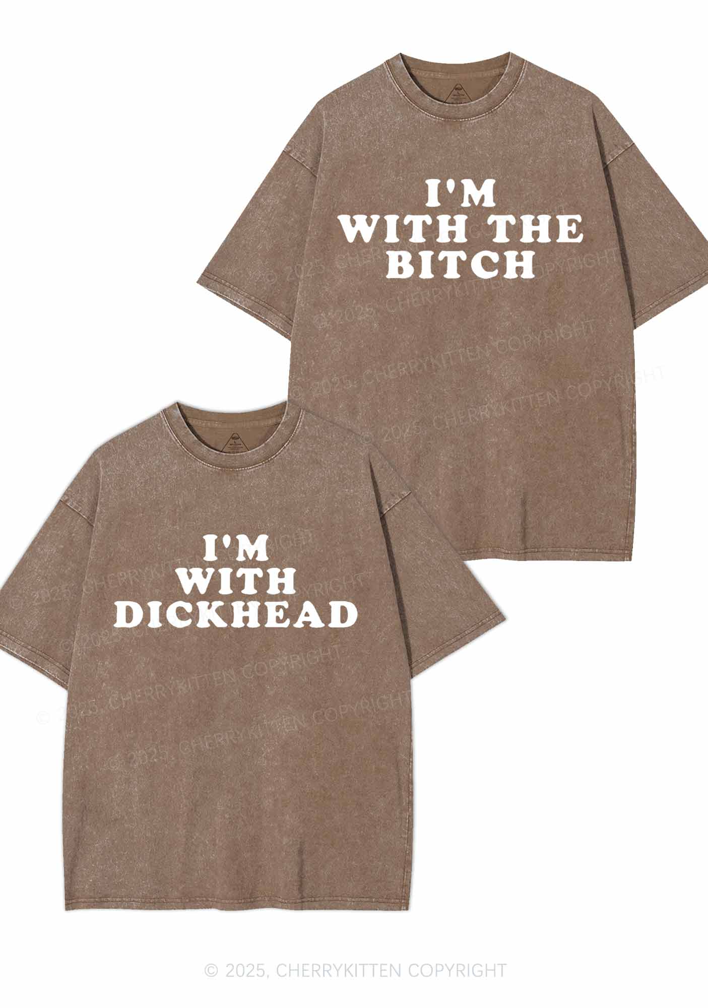 Bxxch Dxxkhead Y2K Valentine's Day Washed Tee Cherrykitten - Image 6