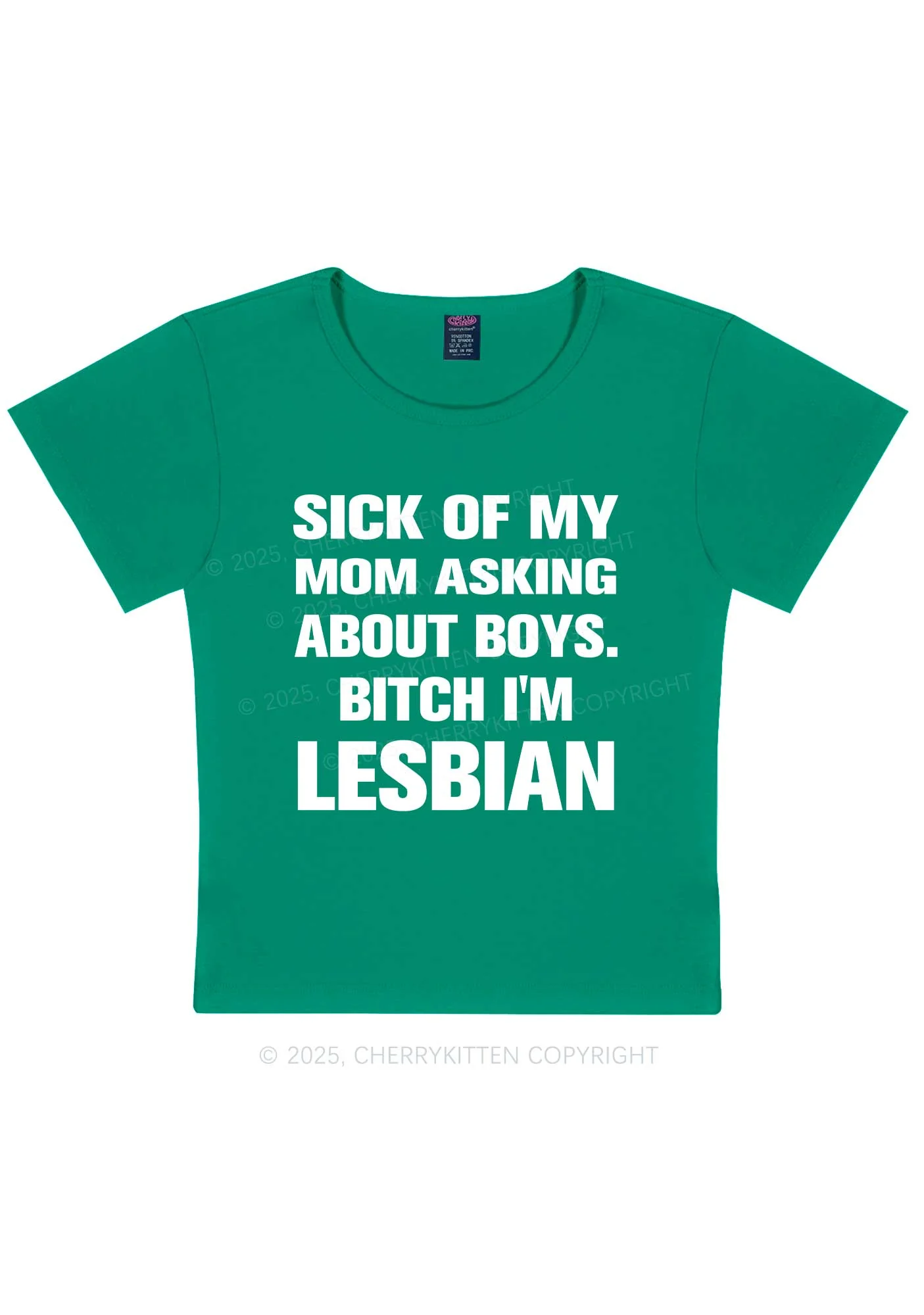 Bxxch Im Lesbian Pride Y2K Baby Tee Cherrykitten - Image 11