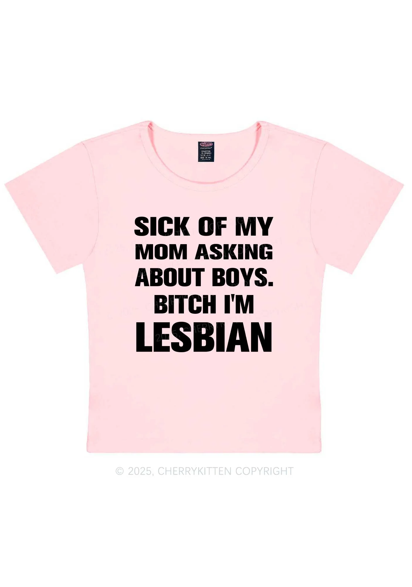 Bxxch Im Lesbian Pride Y2K Baby Tee Cherrykitten - Image 12
