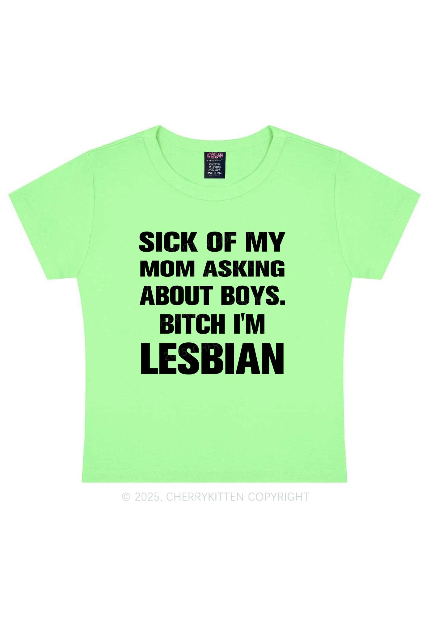 Bxxch Im Lesbian Pride Y2K Baby Tee Cherrykitten - Image 13