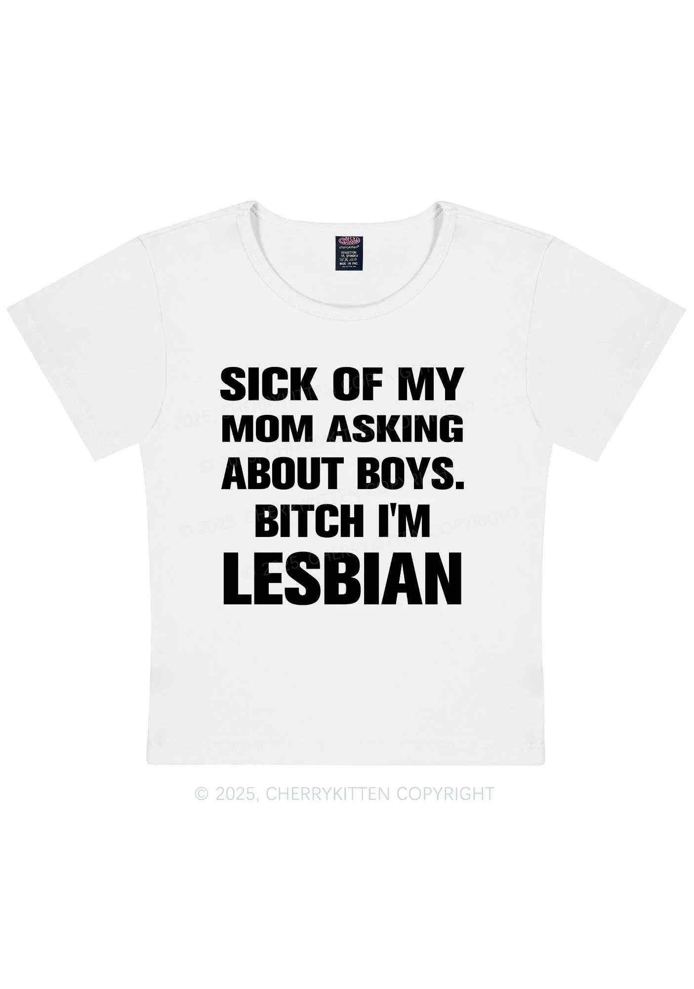 Bxxch Im Lesbian Pride Y2K Baby Tee Cherrykitten - Image 6