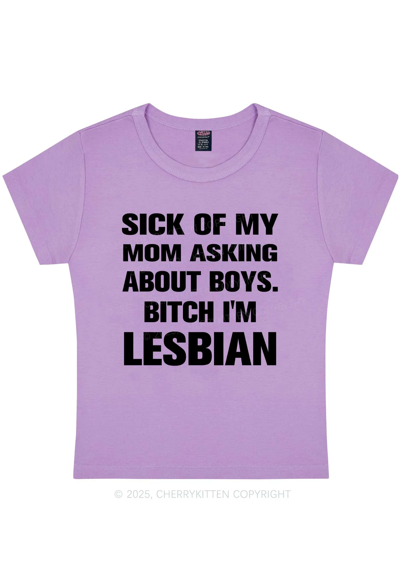 Bxxch Im Lesbian Pride Y2K Baby Tee Cherrykitten - Image 7