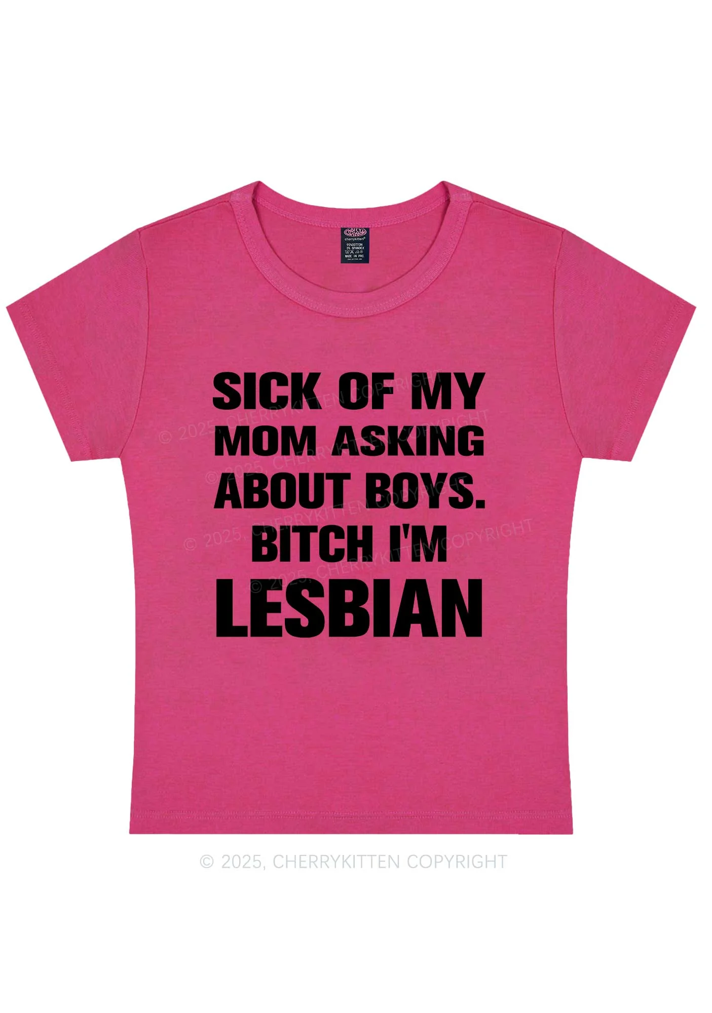 Bxxch Im Lesbian Pride Y2K Baby Tee Cherrykitten - Image 8