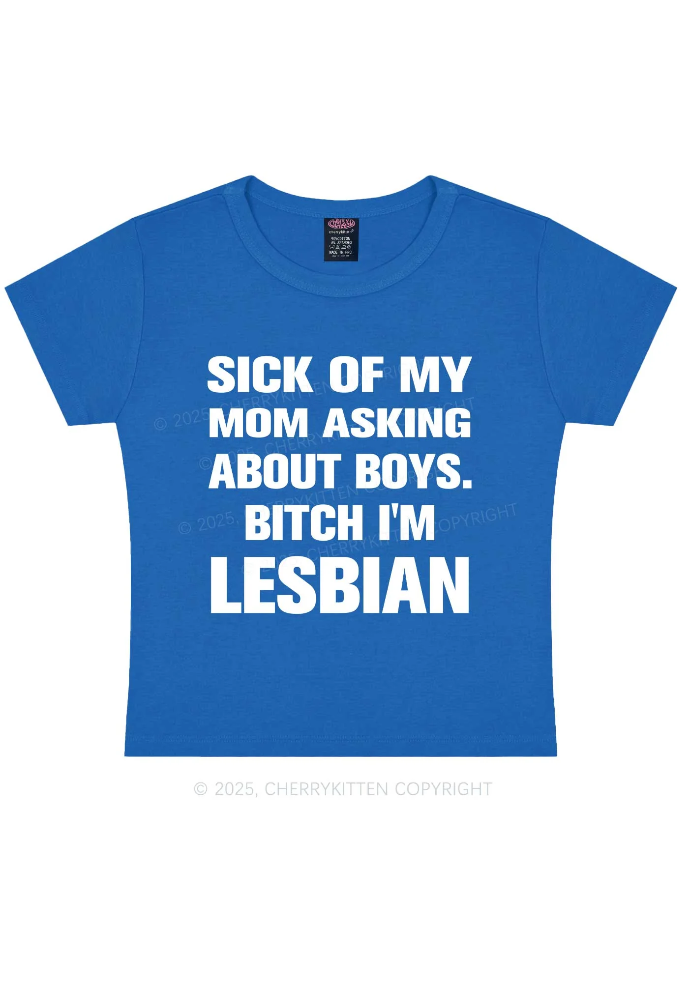 Bxxch Im Lesbian Pride Y2K Baby Tee Cherrykitten - Image 9