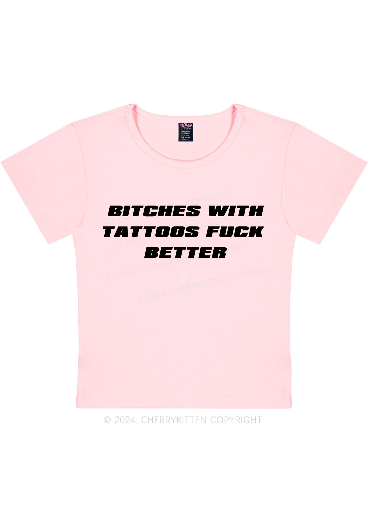 Bxxches With Tattoos Fxxk Better Y2k Baby Tee - Image 10