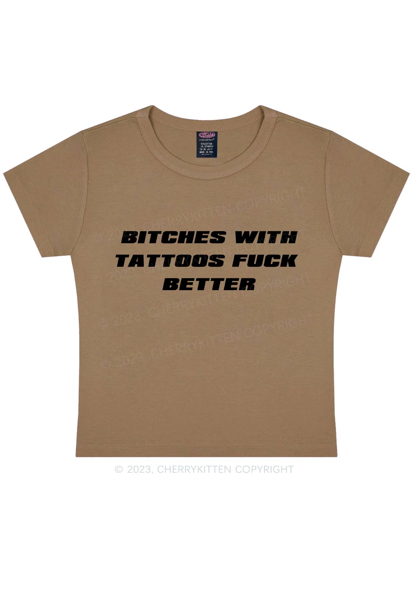 Bxxches With Tattoos Fxxk Better Y2k Baby Tee - Image 13