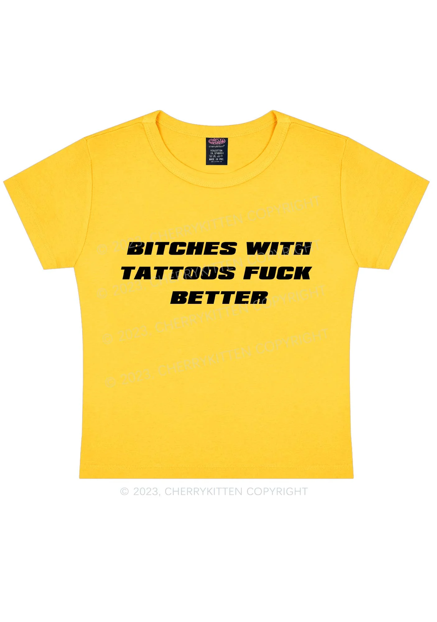 Bxxches With Tattoos Fxxk Better Y2k Baby Tee - Image 5