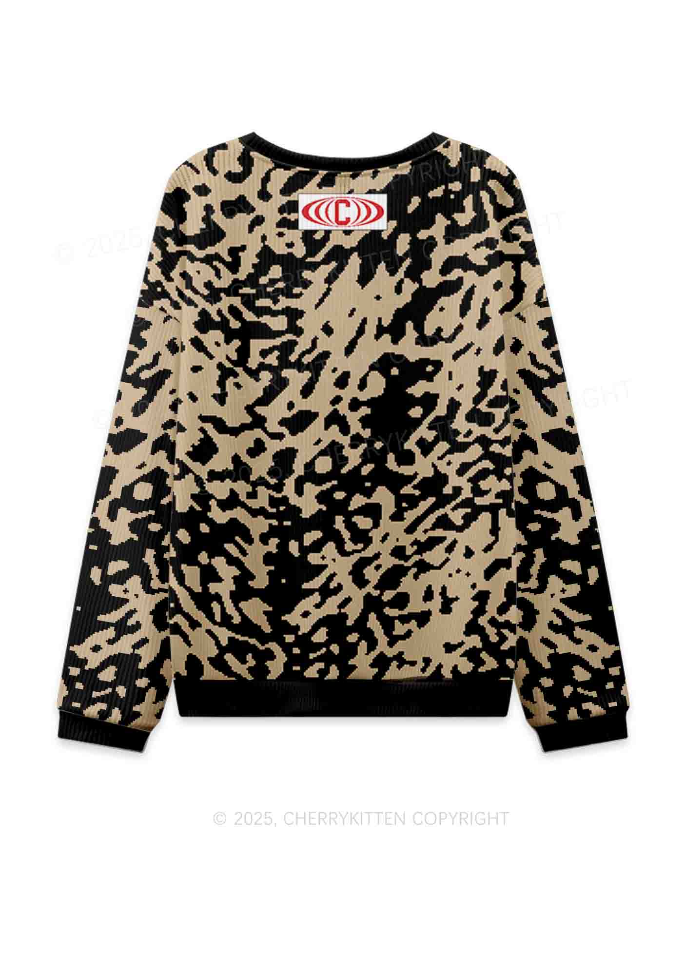 Bxxches With Tattoos Fxxk Better Y2K Christmas Knit Sweatshirt Cherrykitten - Image 2