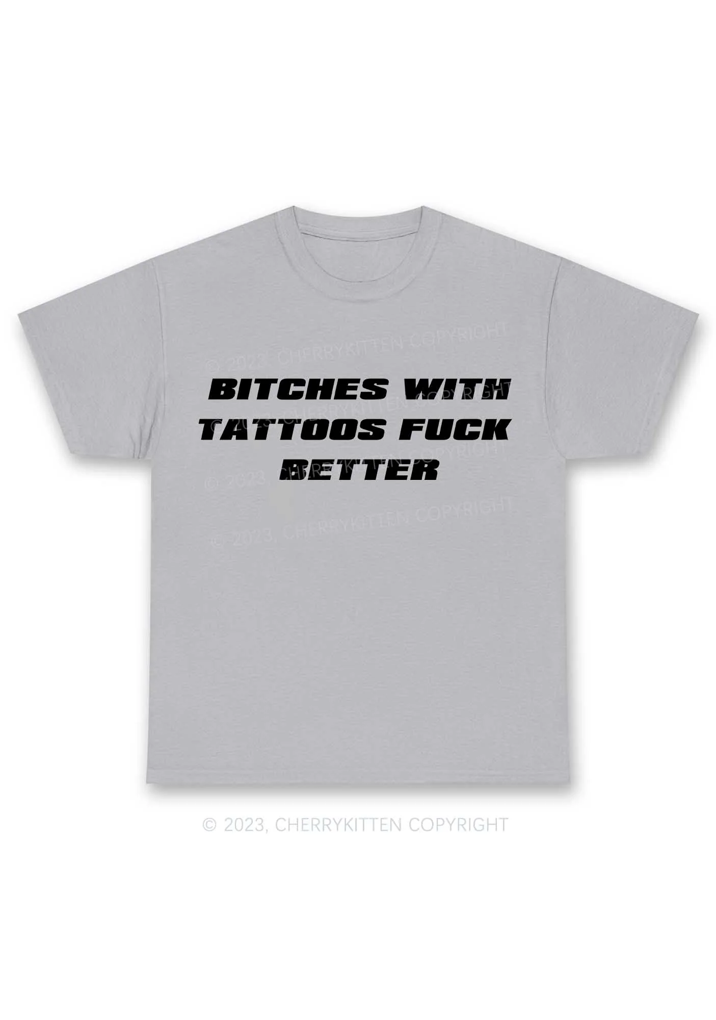 Bxxches With Tattoos Fxxk Better Y2K Chunky Shirt Cherrykitten - Image 7