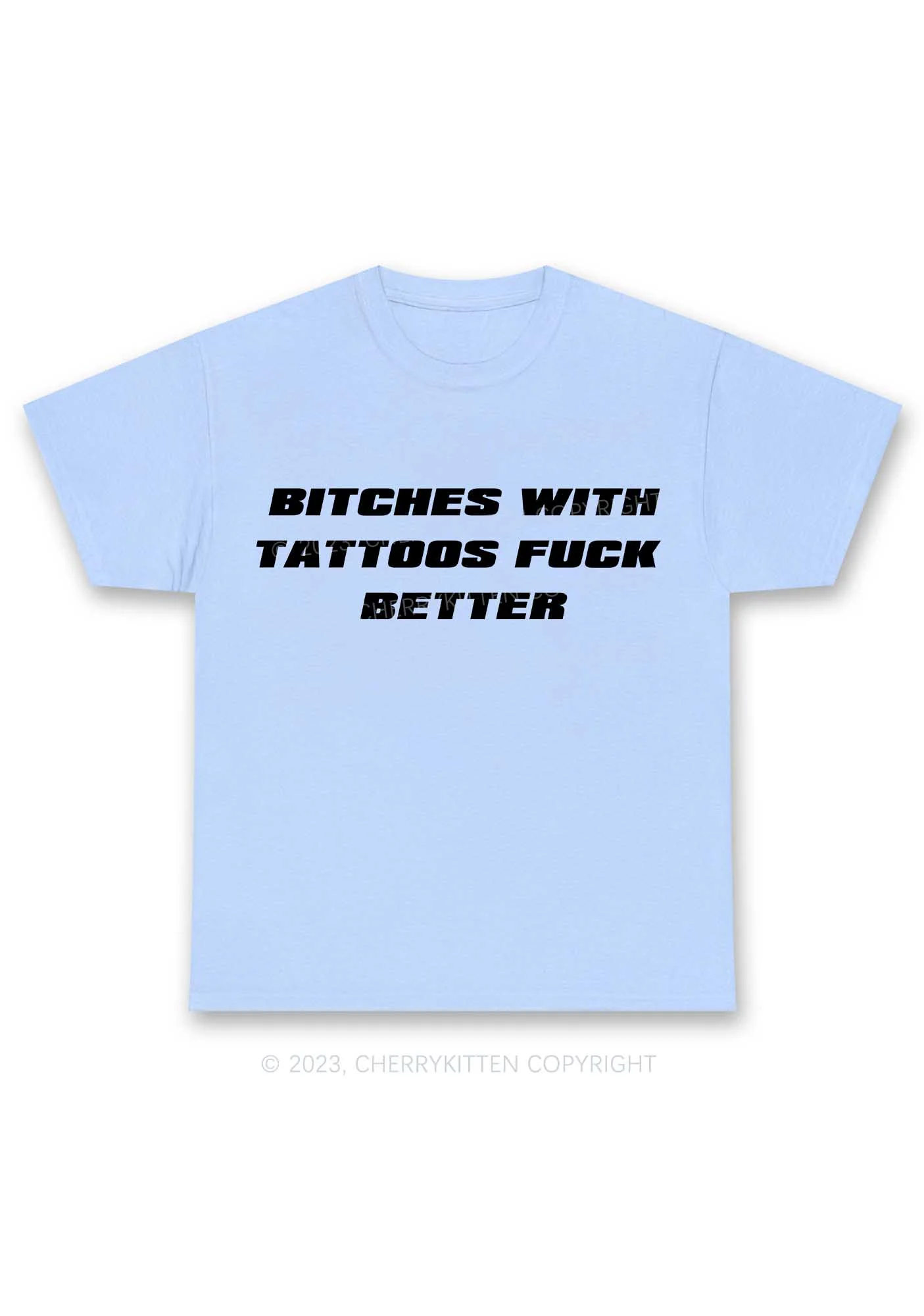 Bxxches With Tattoos Fxxk Better Y2K Chunky Shirt Cherrykitten - Image 8