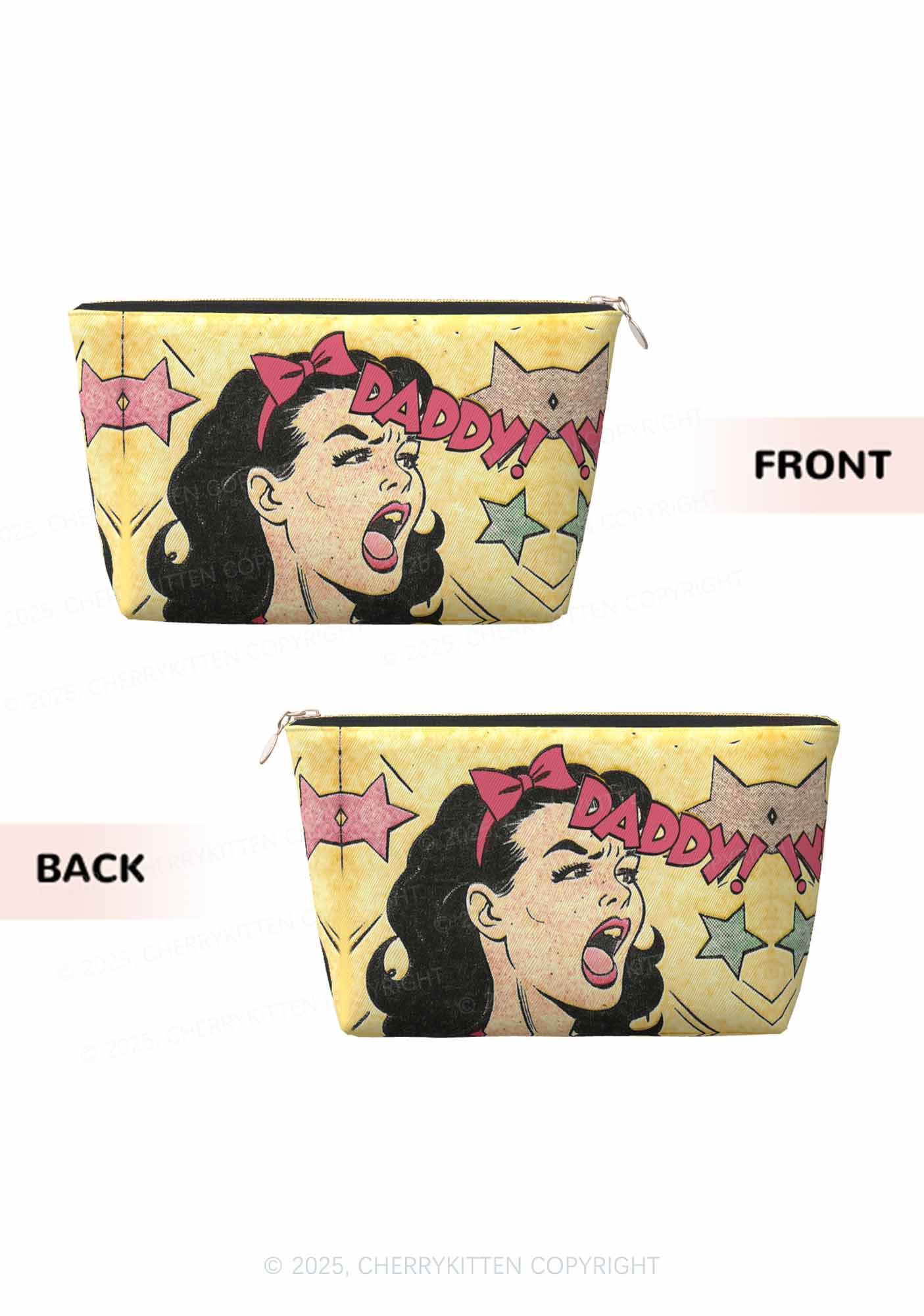 Call Daddy Y2K Leather Makeup Bag Cherrykitten - Image 2
