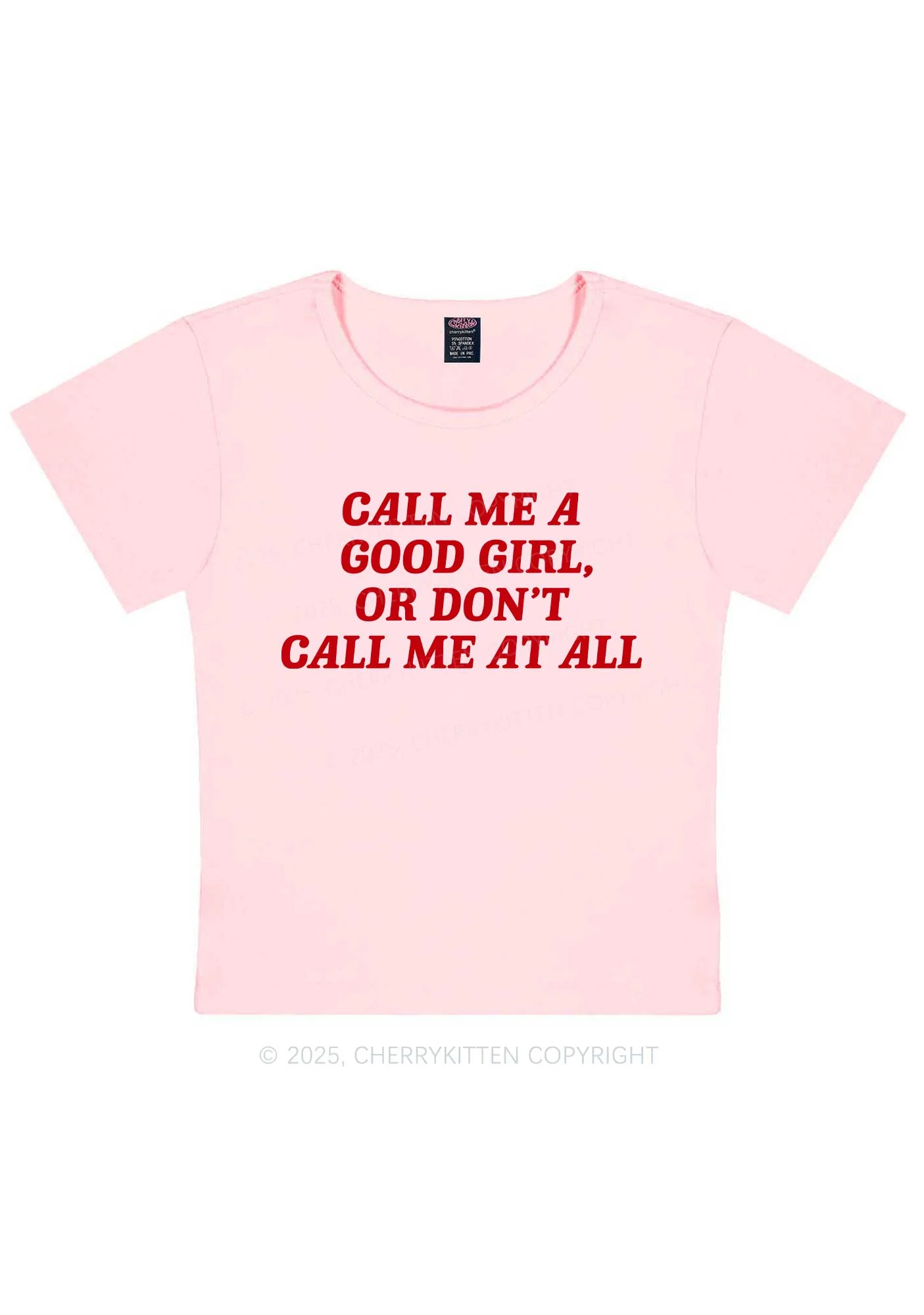 Call Me Good Girl Y2K Baby Tee Cherrykitten - Image 11