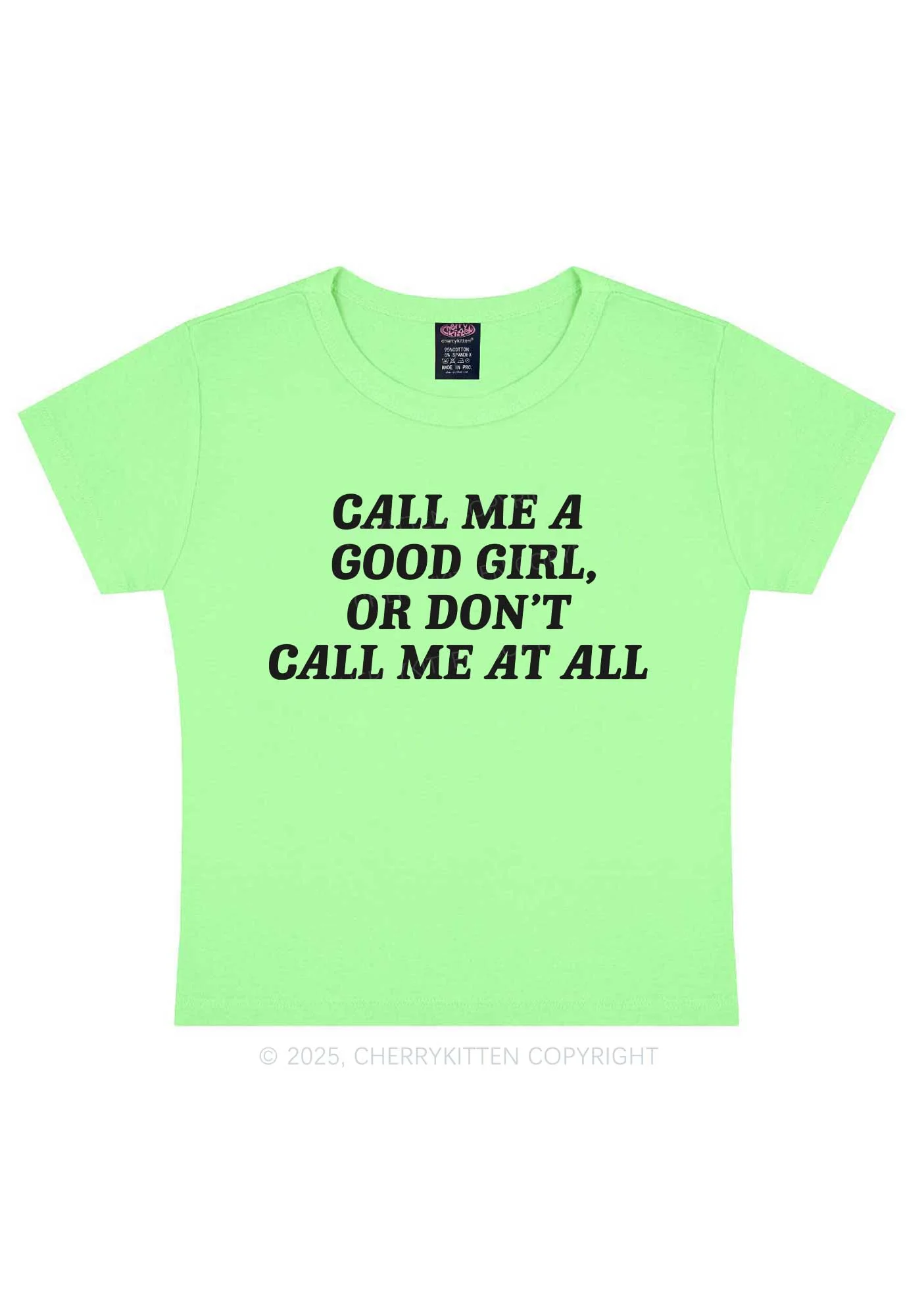 Call Me Good Girl Y2K Baby Tee Cherrykitten - Image 12