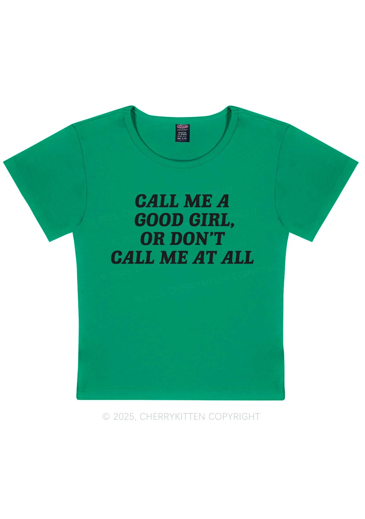 Call Me Good Girl Y2K Baby Tee Cherrykitten - Image 13