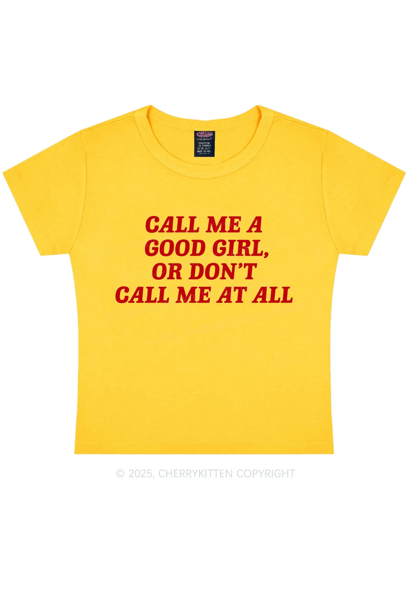 Call Me Good Girl Y2K Baby Tee Cherrykitten - Image 5