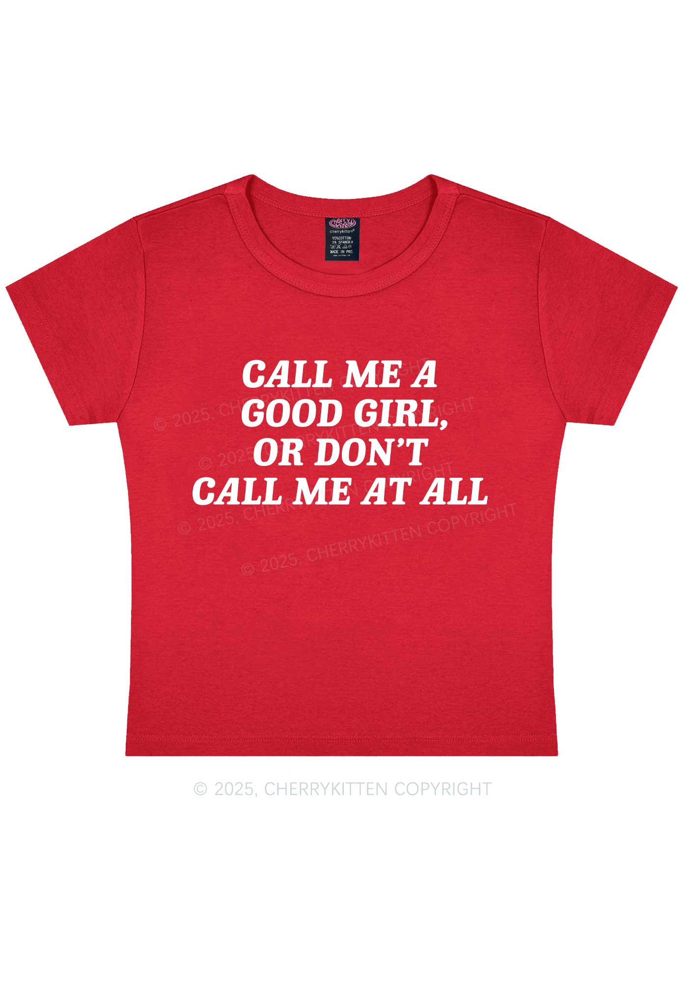 Call Me Good Girl Y2K Baby Tee Cherrykitten - Image 6