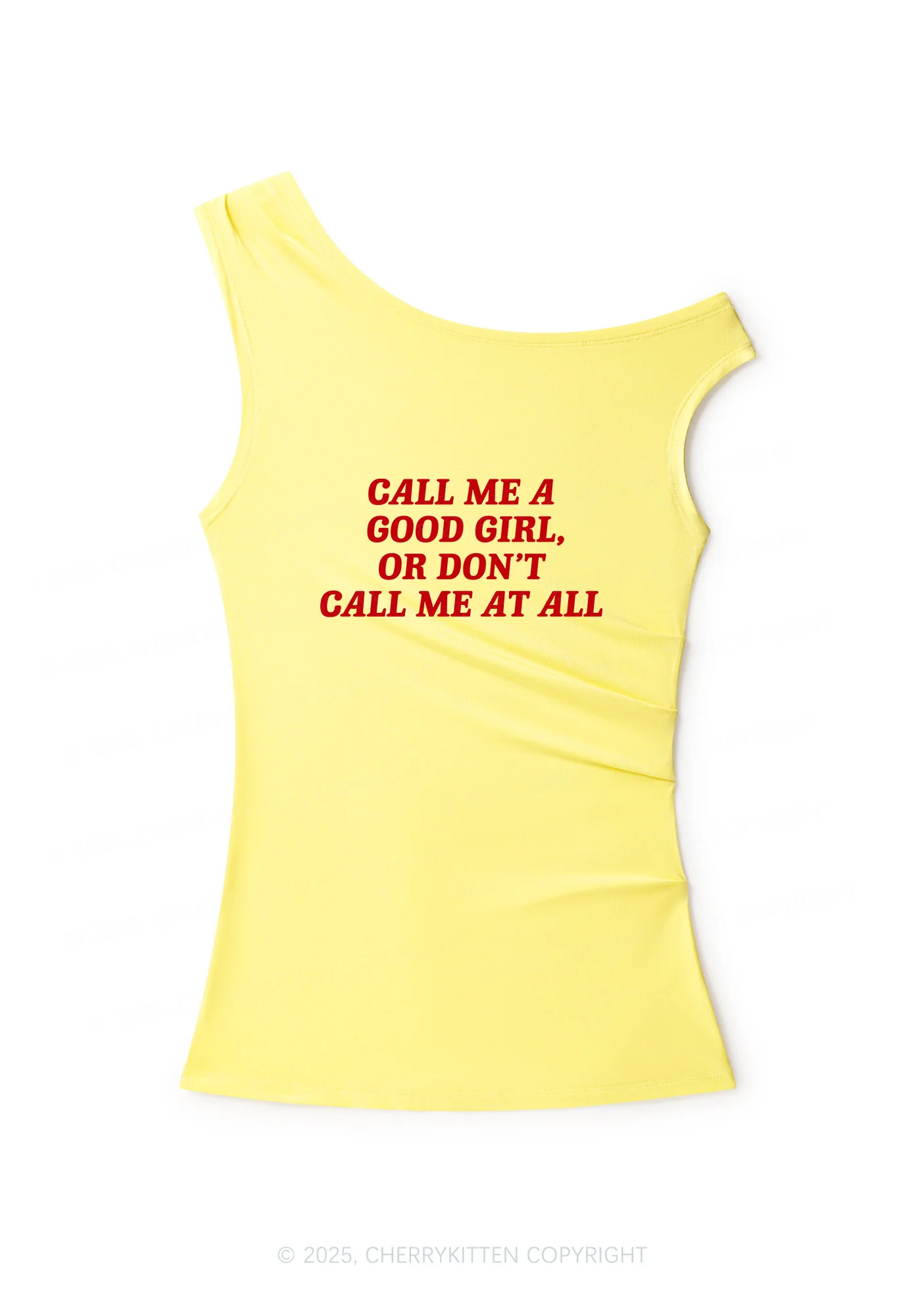 Call Me Good Girl Y2K Off Shoulder Tank Top Cherrykitten - Image 2
