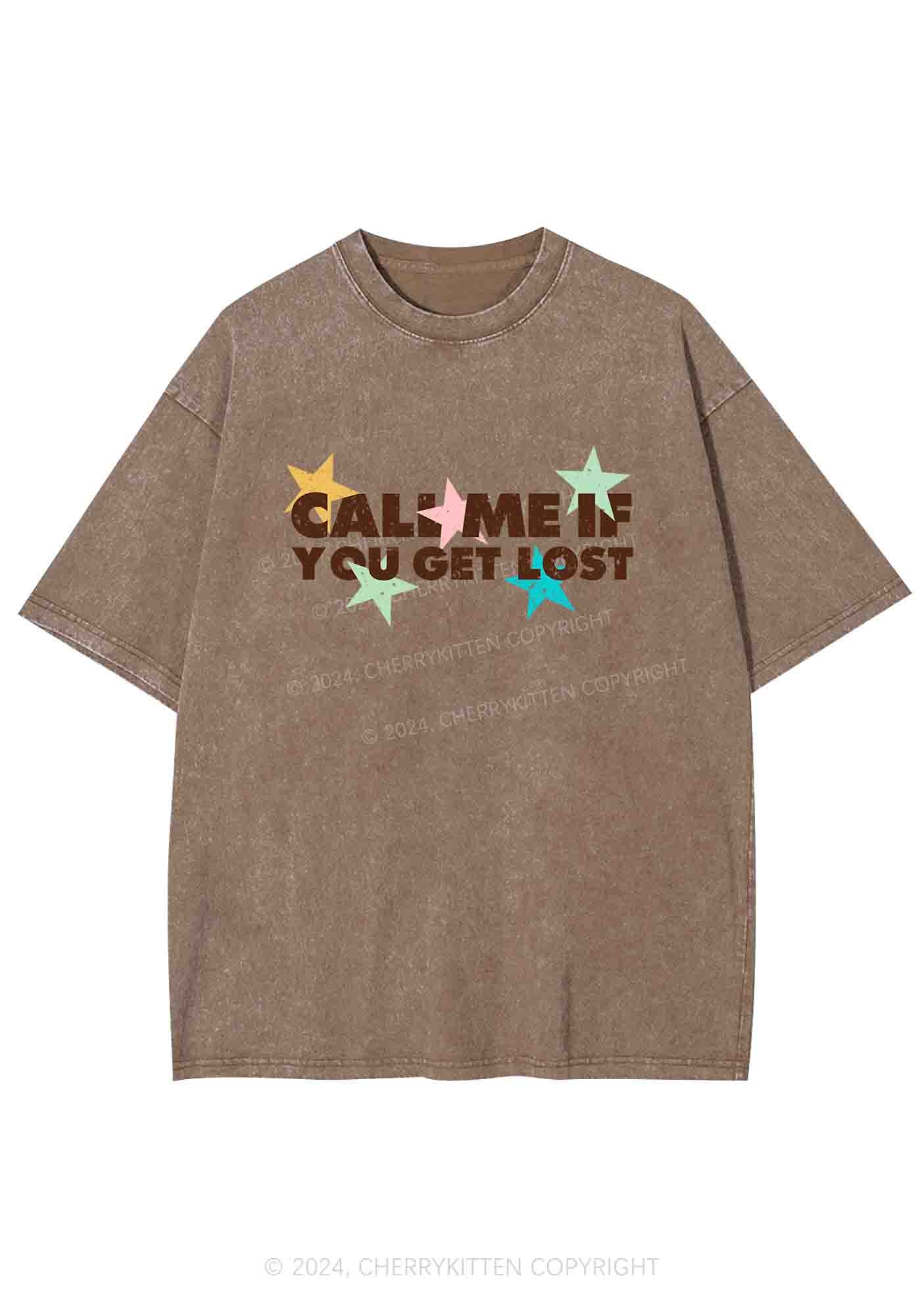 Call Me If You Get Lost Y2K Washed Tee Cherrykitten - Image 6