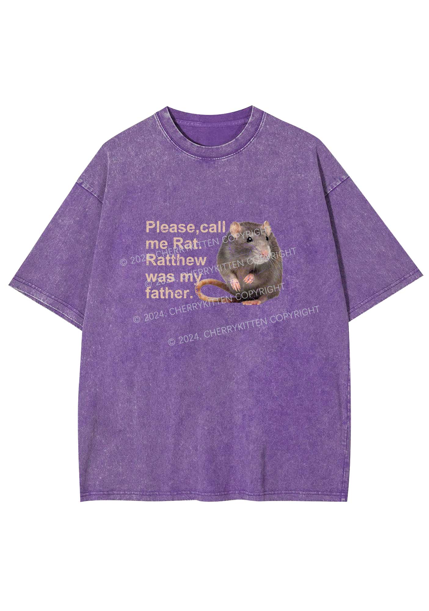 Call Me Rat Y2K Washed Tee Cherrykitten - Image 5