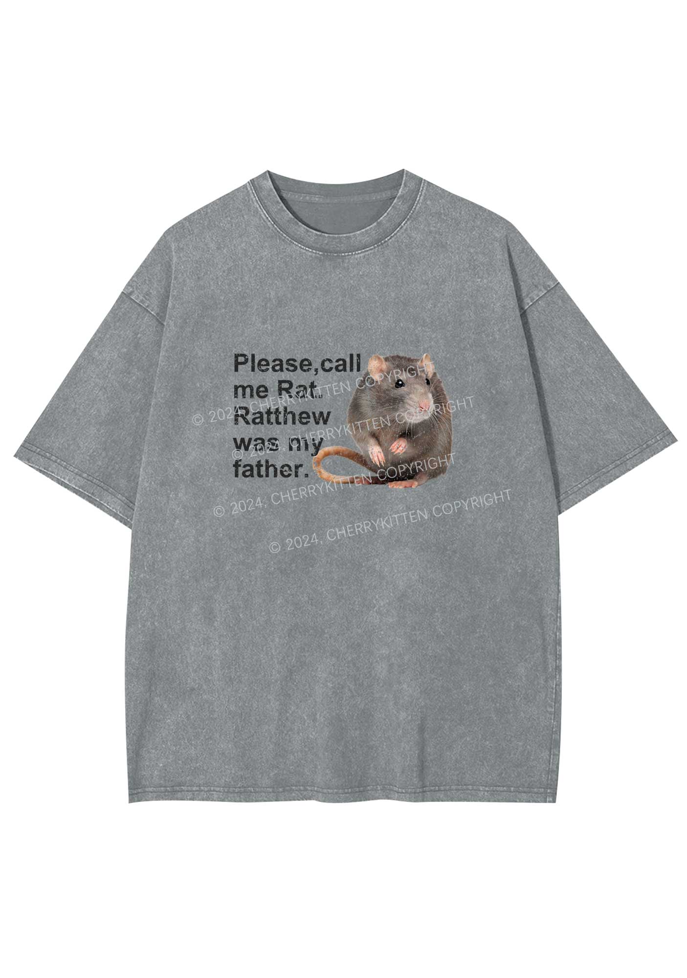 Call Me Rat Y2K Washed Tee Cherrykitten - Image 6