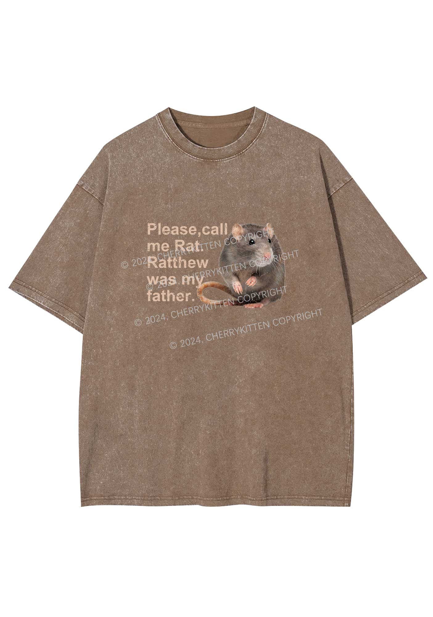 Call Me Rat Y2K Washed Tee Cherrykitten - Image 7