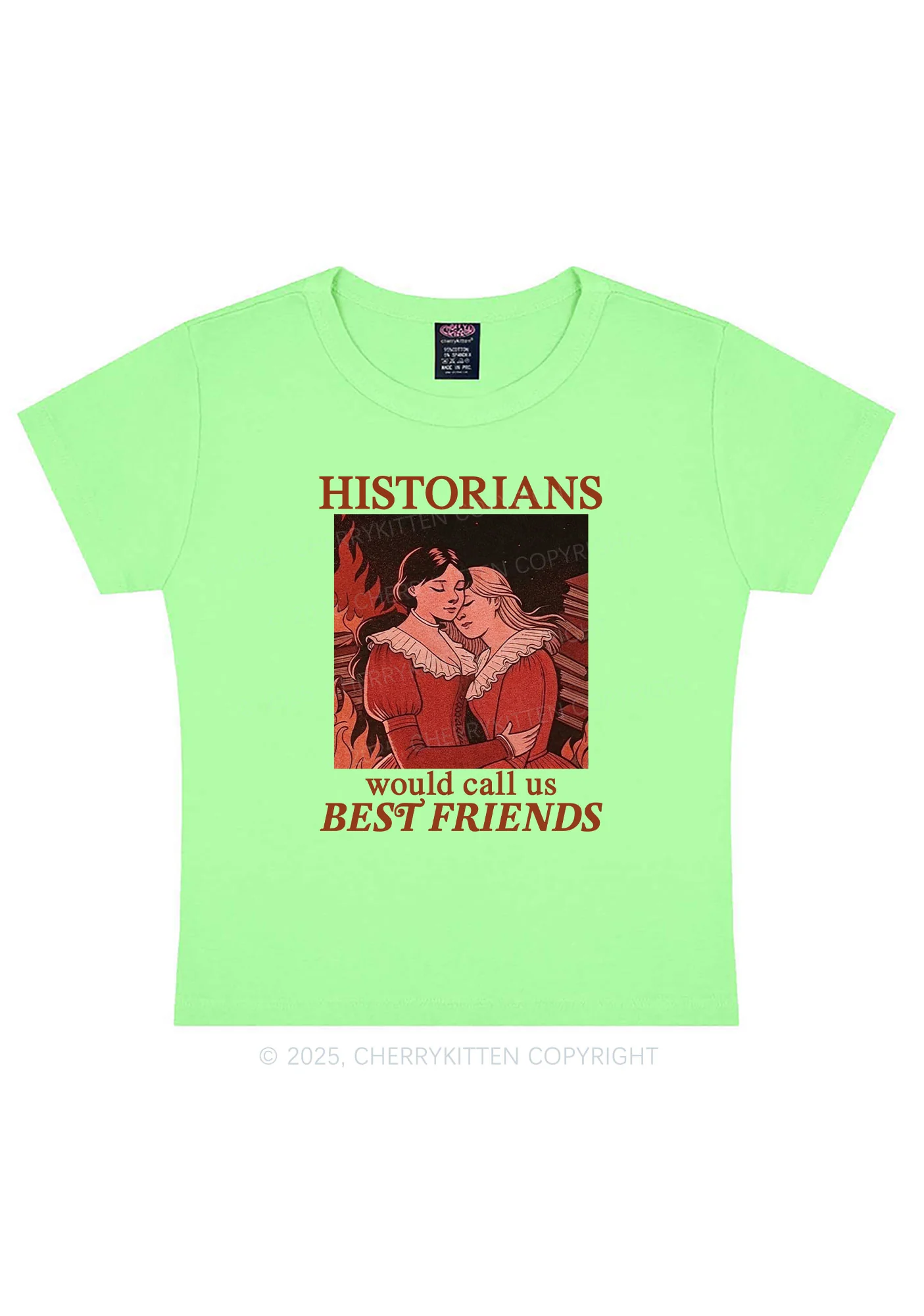 Call Us Best Friends Pride Y2K Baby Tee Cherrykitten - Image 10