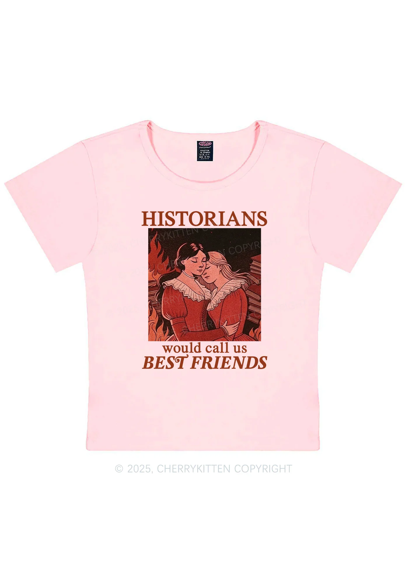 Call Us Best Friends Pride Y2K Baby Tee Cherrykitten - Image 11