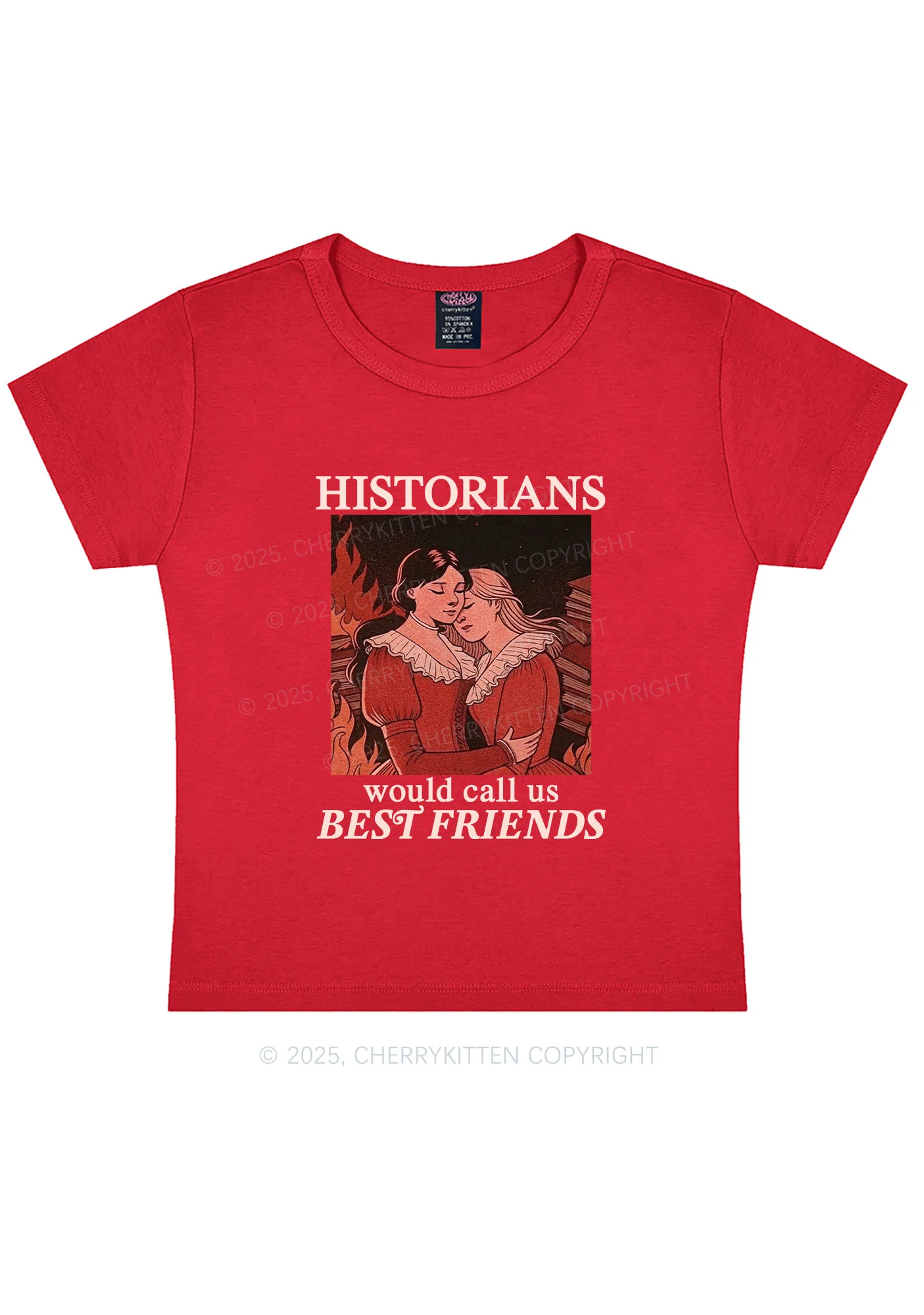 Call Us Best Friends Pride Y2K Baby Tee Cherrykitten - Image 12