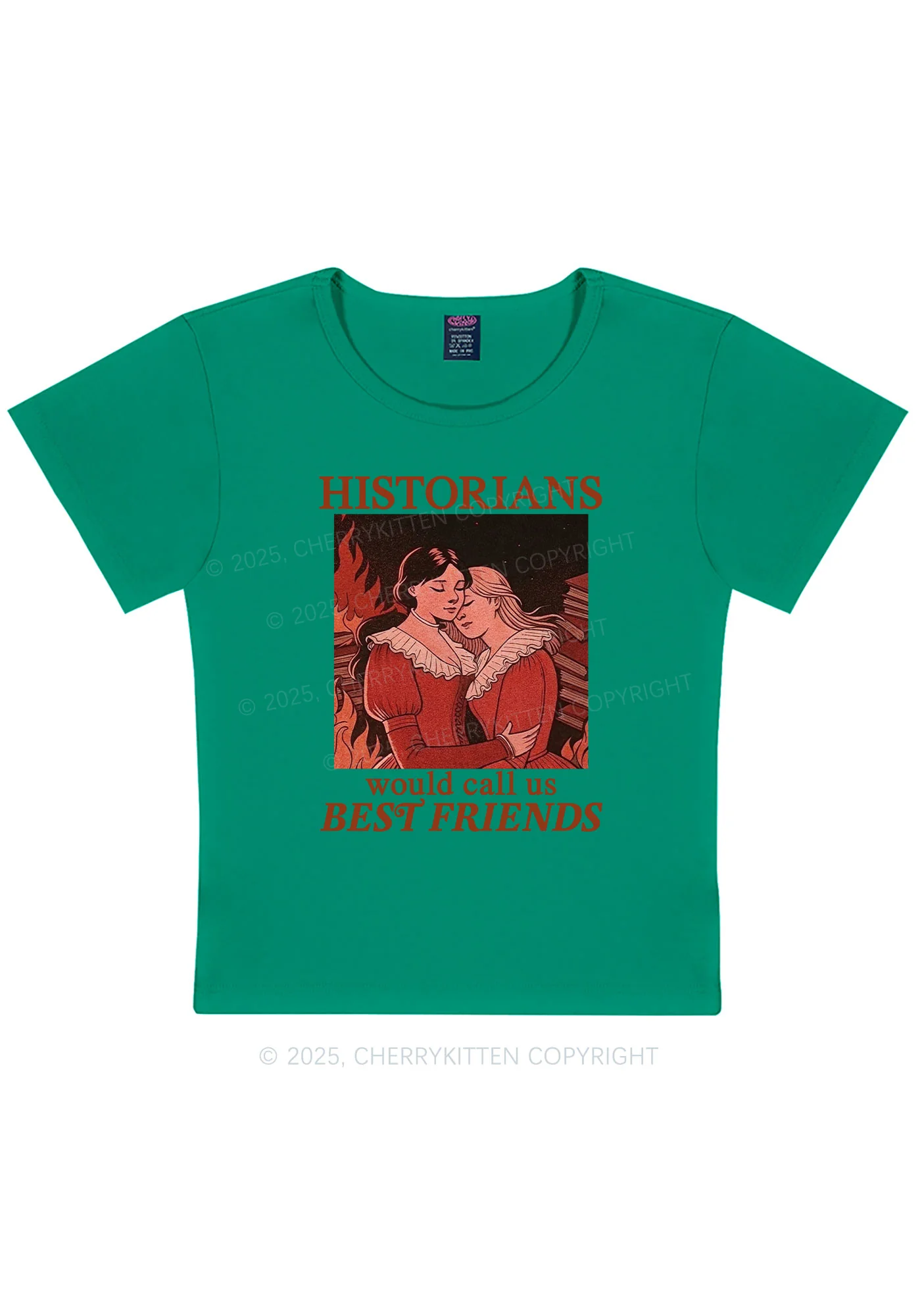 Call Us Best Friends Pride Y2K Baby Tee Cherrykitten - Image 13