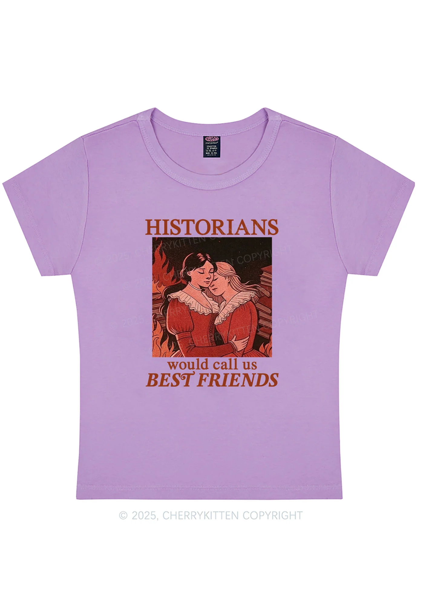 Call Us Best Friends Pride Y2K Baby Tee Cherrykitten - Image 5