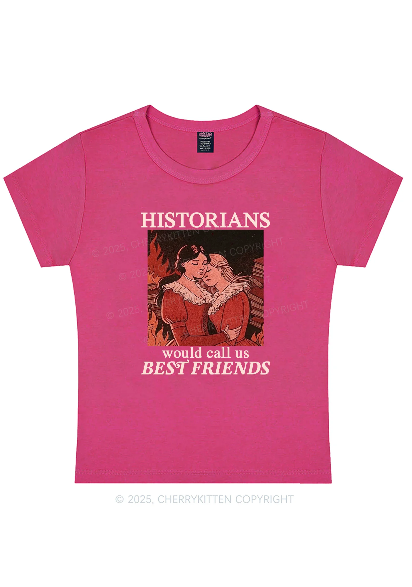 Call Us Best Friends Pride Y2K Baby Tee Cherrykitten - Image 6