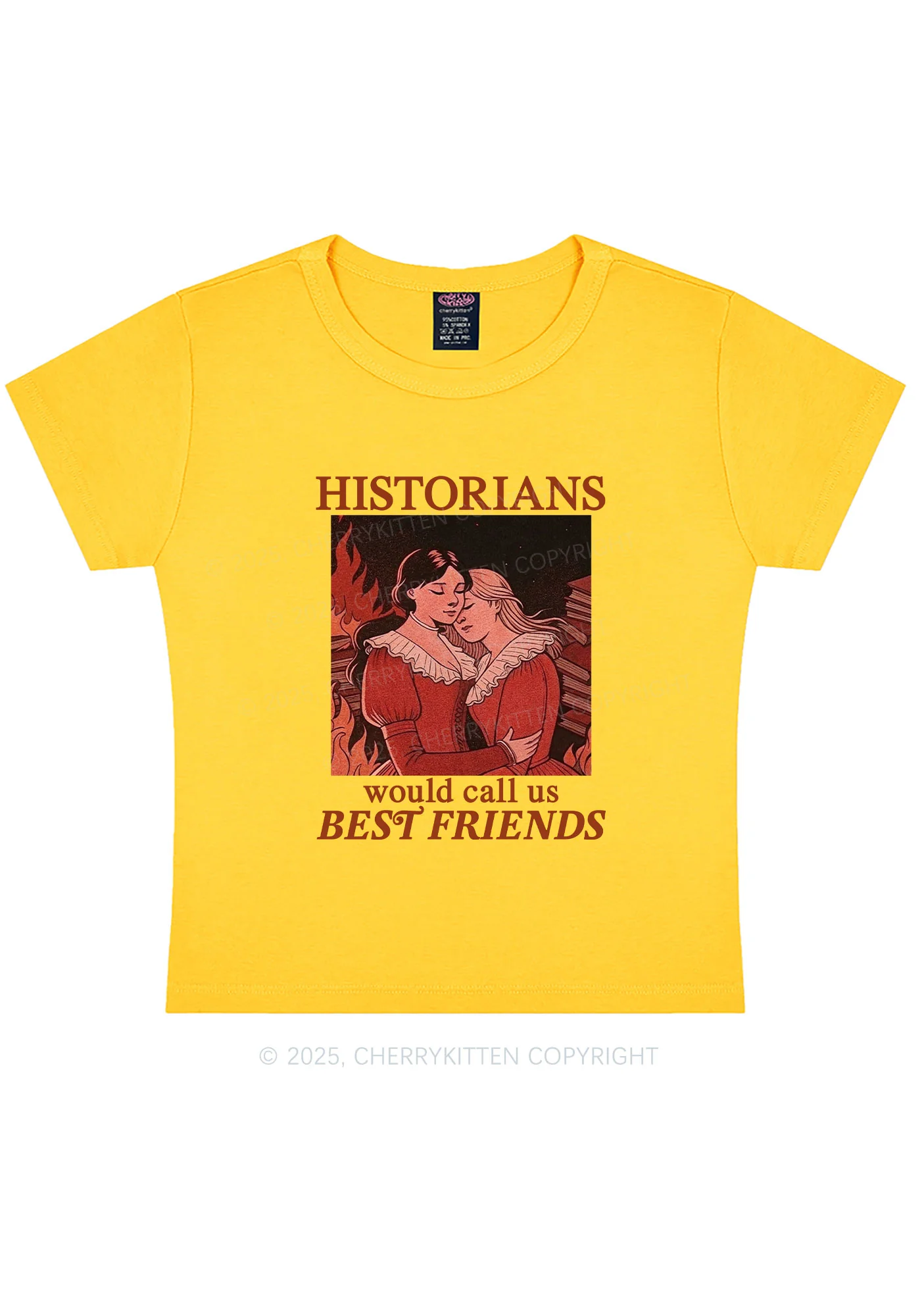 Call Us Best Friends Pride Y2K Baby Tee Cherrykitten - Image 7