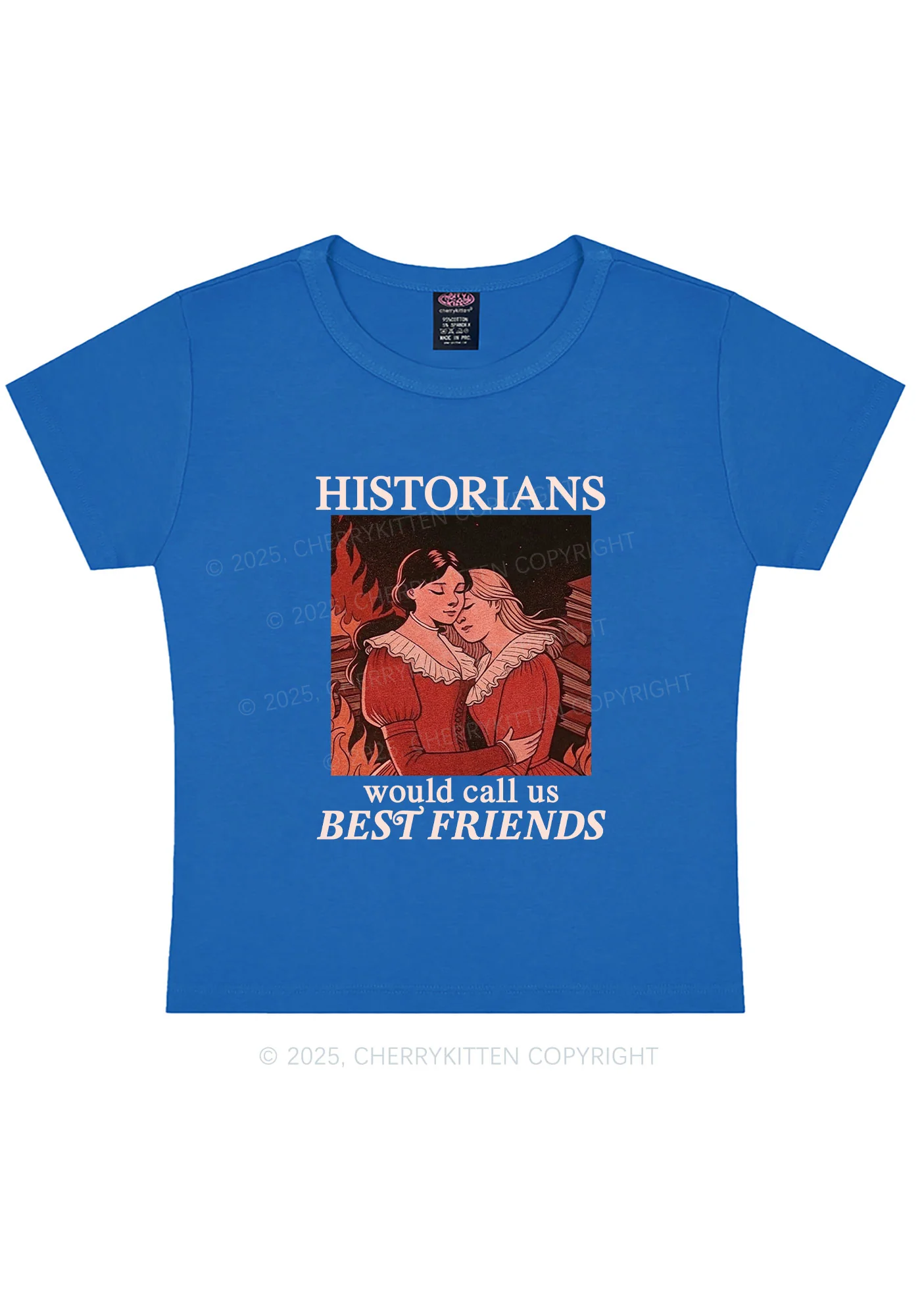 Call Us Best Friends Pride Y2K Baby Tee Cherrykitten - Image 8