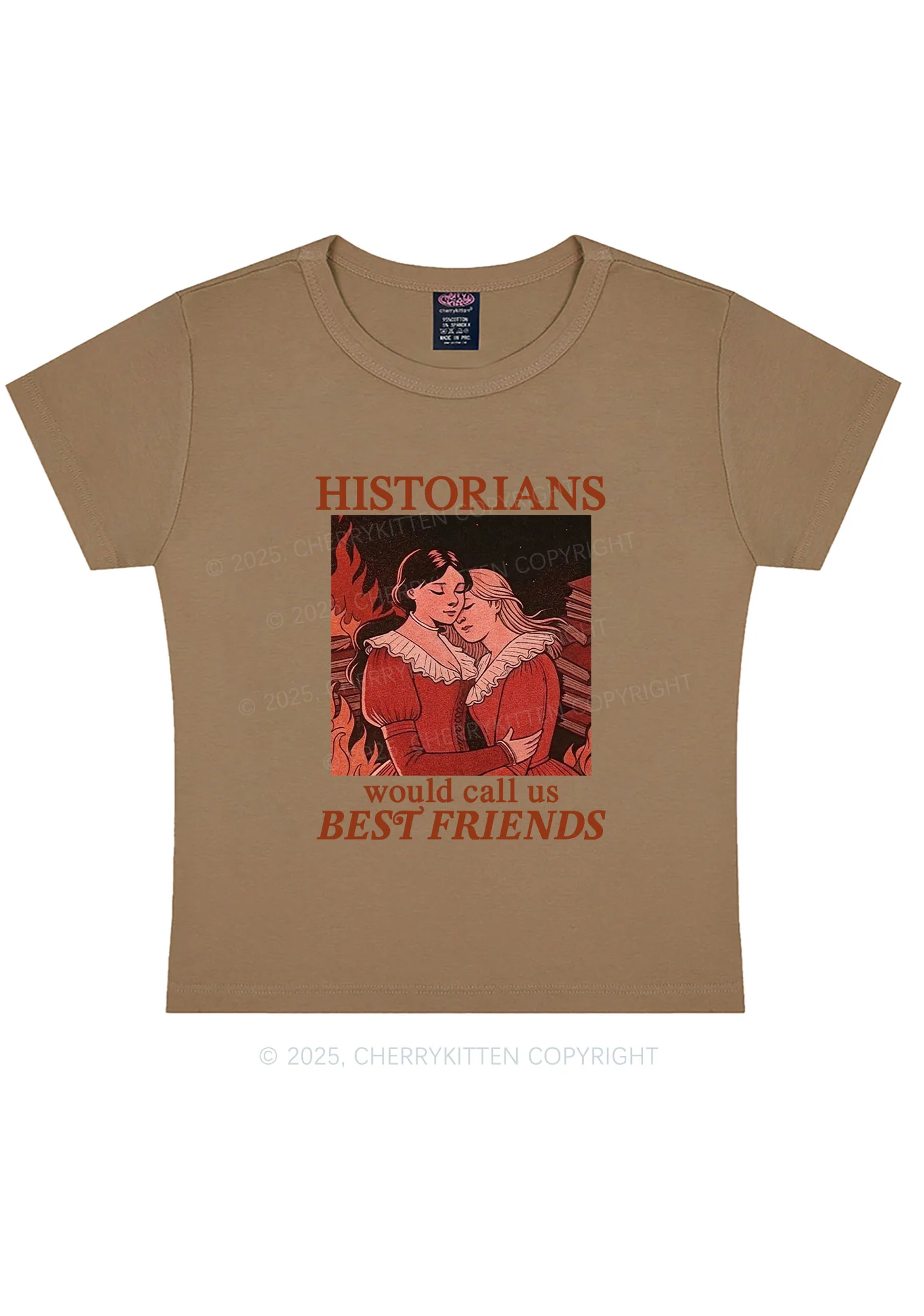 Call Us Best Friends Pride Y2K Baby Tee Cherrykitten - Image 9
