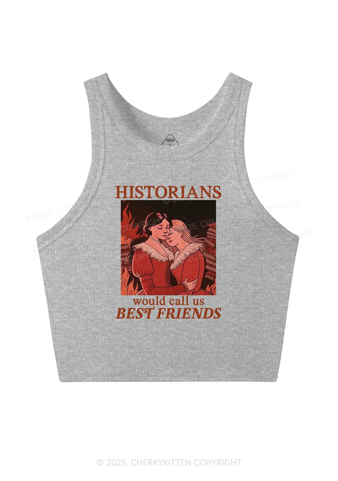 Call Us Best Friends Pride Y2K Crop Tank Top Cherrykitten - Image 3