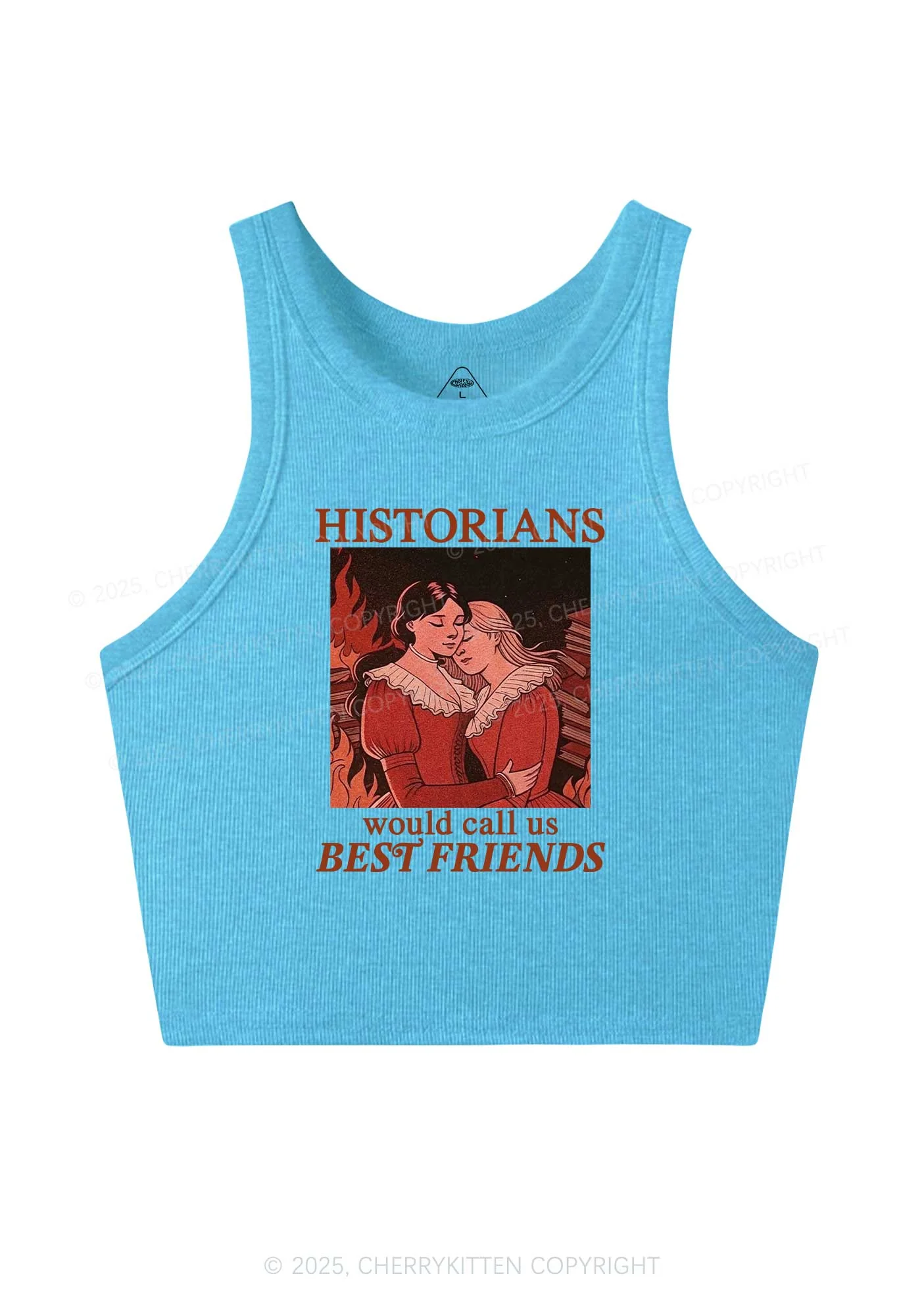 Call Us Best Friends Pride Y2K Crop Tank Top Cherrykitten - Image 4