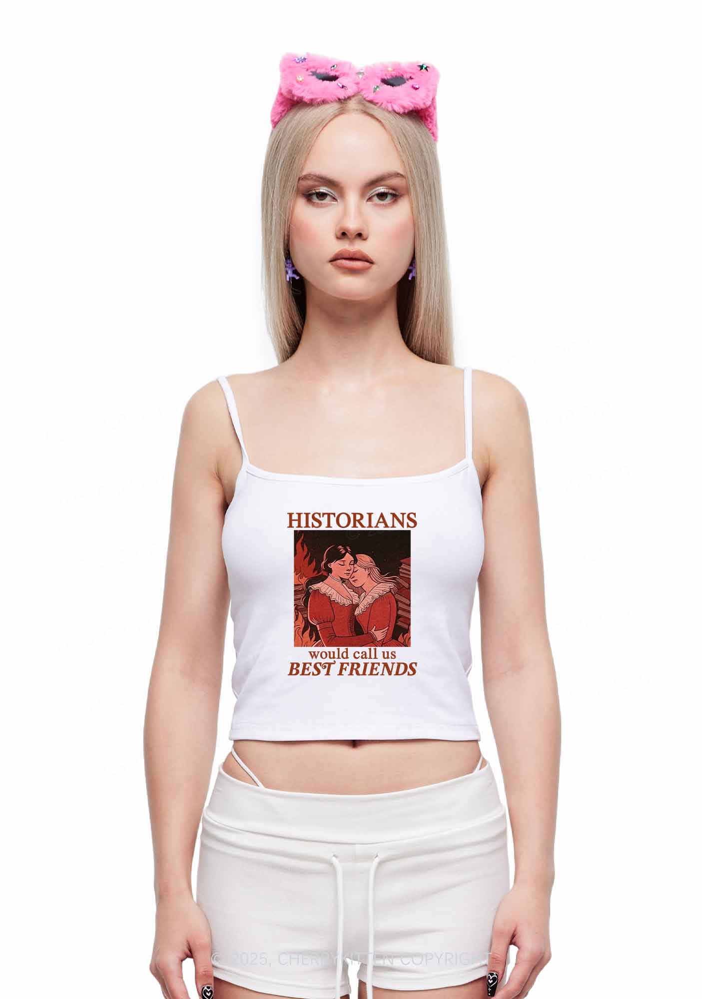 Call Us Best Friends Pride Y2K Spaghetti Strap Cami Cherrykitten - Image 2