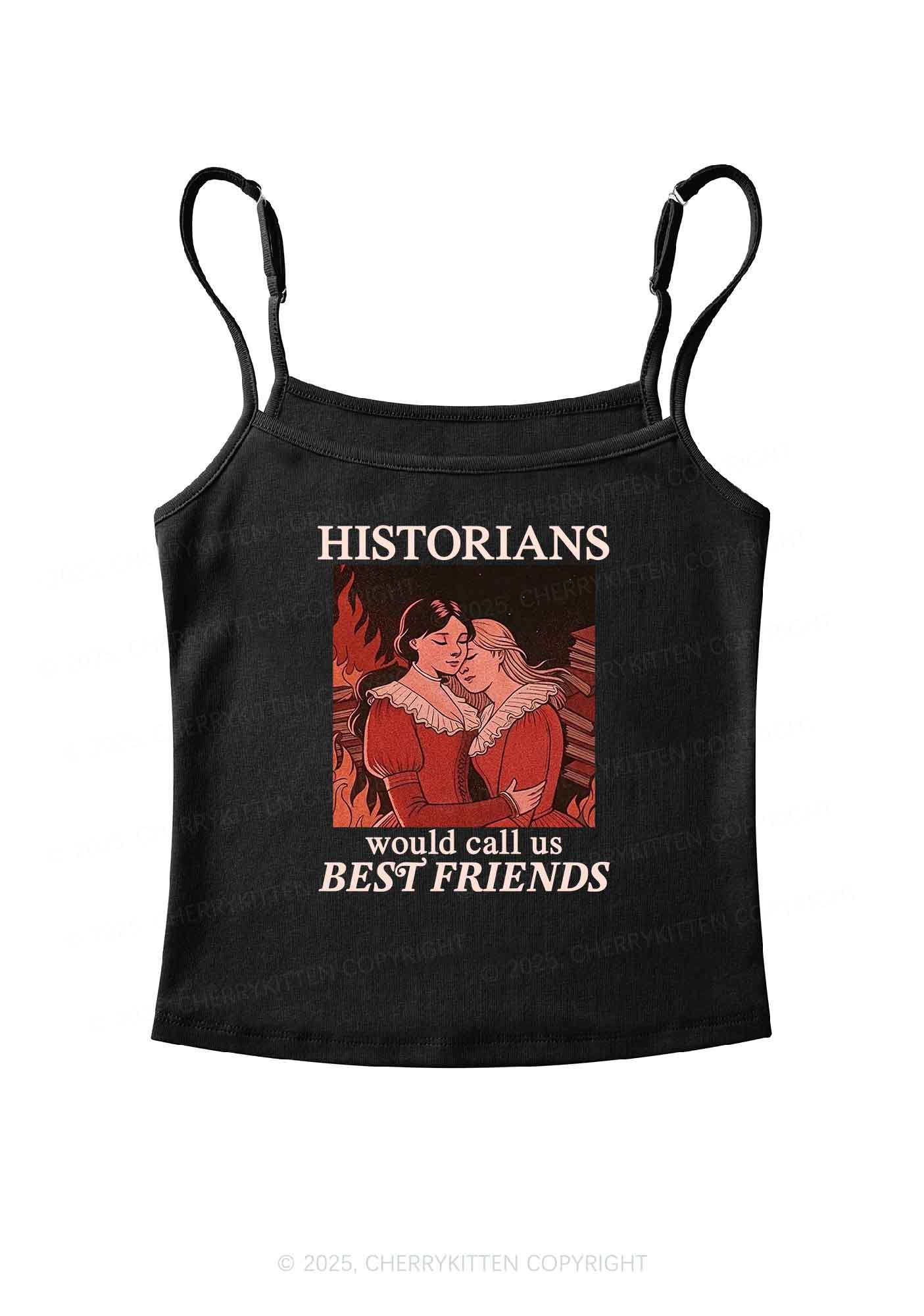 Call Us Best Friends Pride Y2K Spaghetti Strap Cami Cherrykitten - Image 3