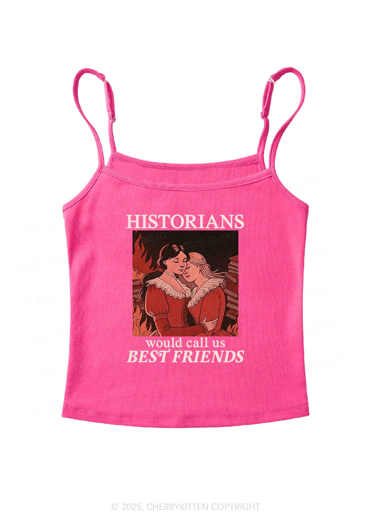 Call Us Best Friends Pride Y2K Spaghetti Strap Cami Cherrykitten - Image 4