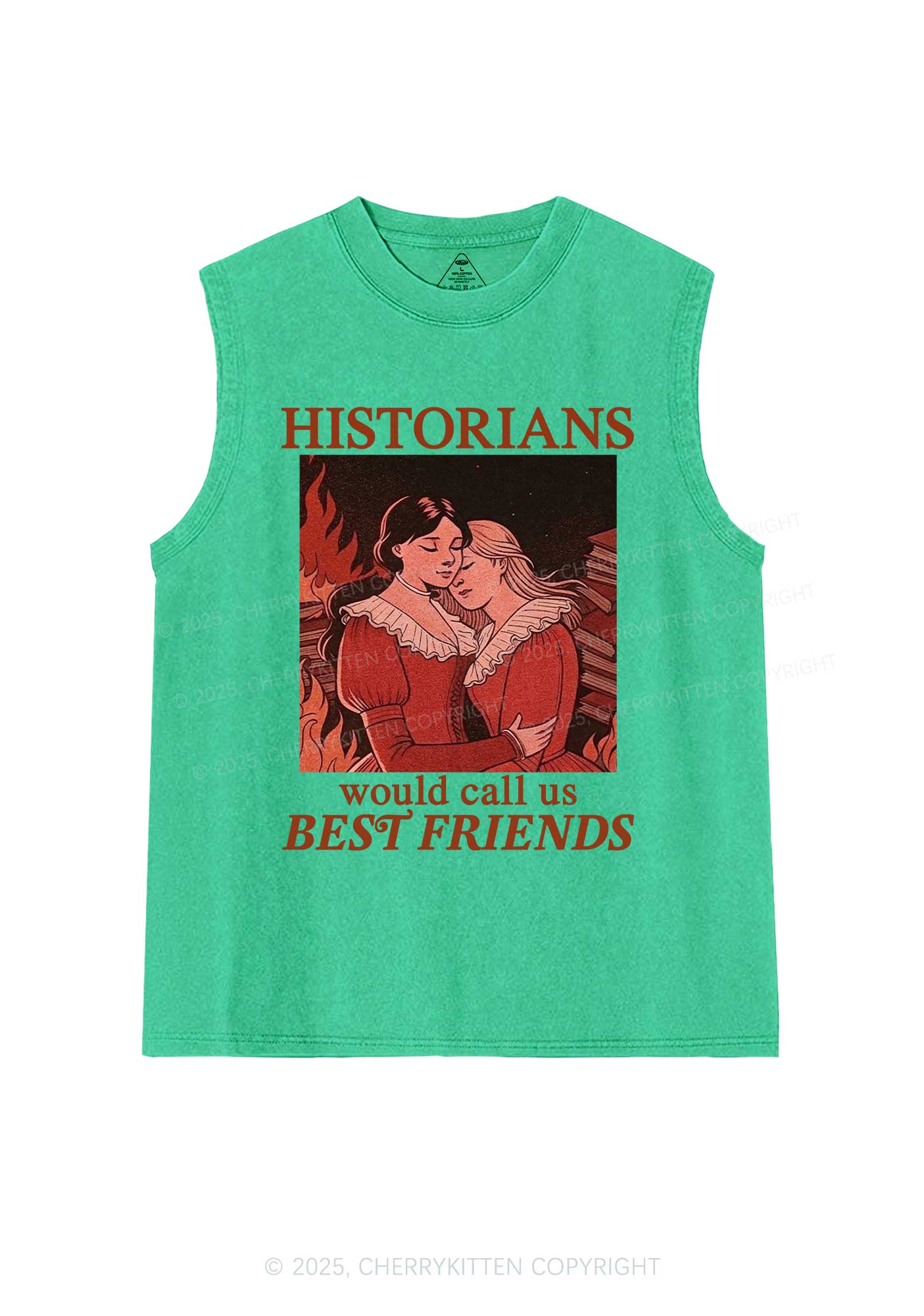 Call Us Best Friends Pride Y2K Washed Muscle Tank Cherrykitten - Image 7