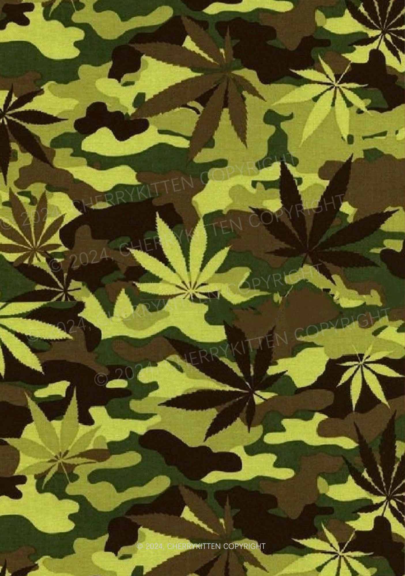 Camouflage Leaf Y2K Print Bikini Set Cherrykitten - Image 2