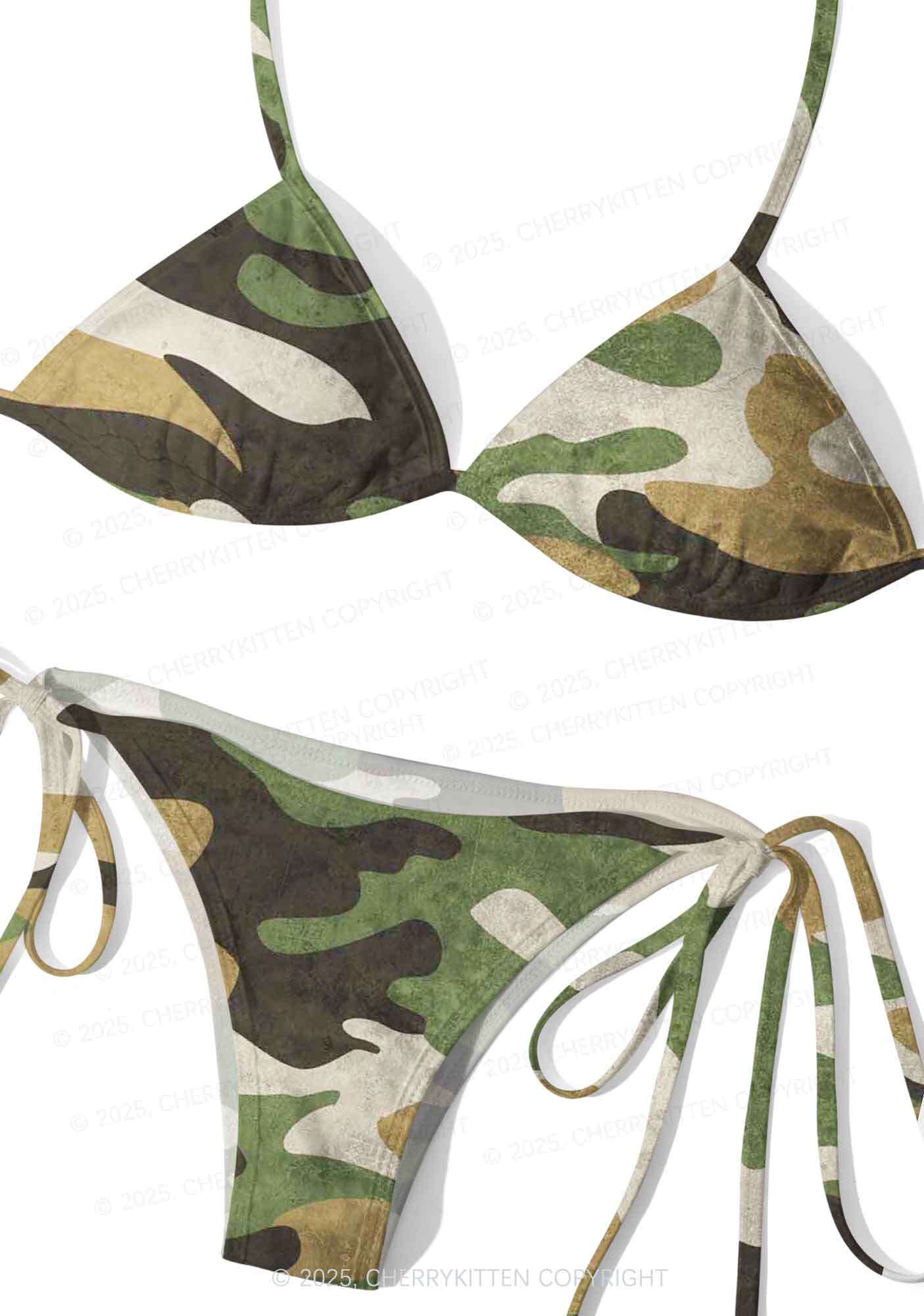 Camouflage Pattern Y2K Print Bikini Set Cherrykitten - Image 3