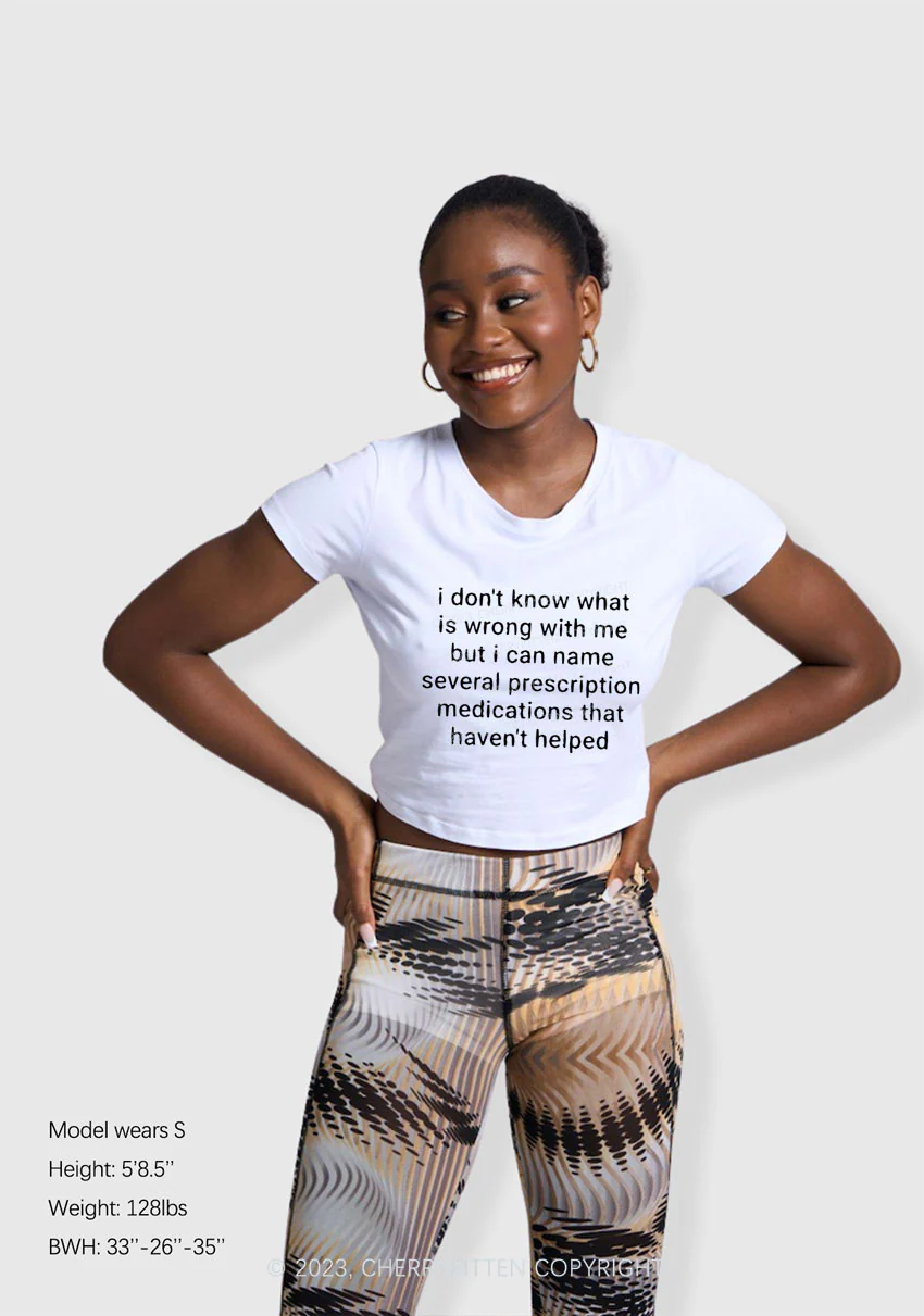 Can Name Several Prescription Medications Y2K Baby Tee Cherrykitten - Image 2
