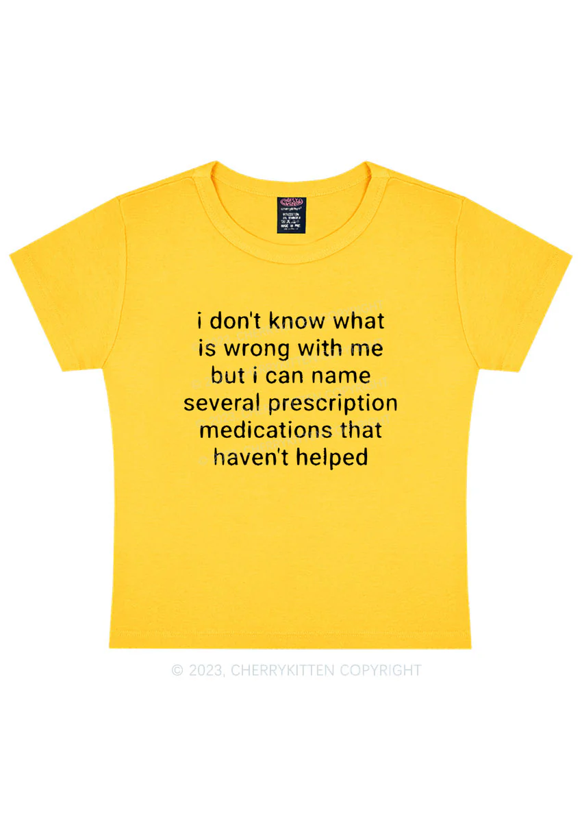 Can Name Several Prescription Medications Y2K Baby Tee Cherrykitten - Image 6
