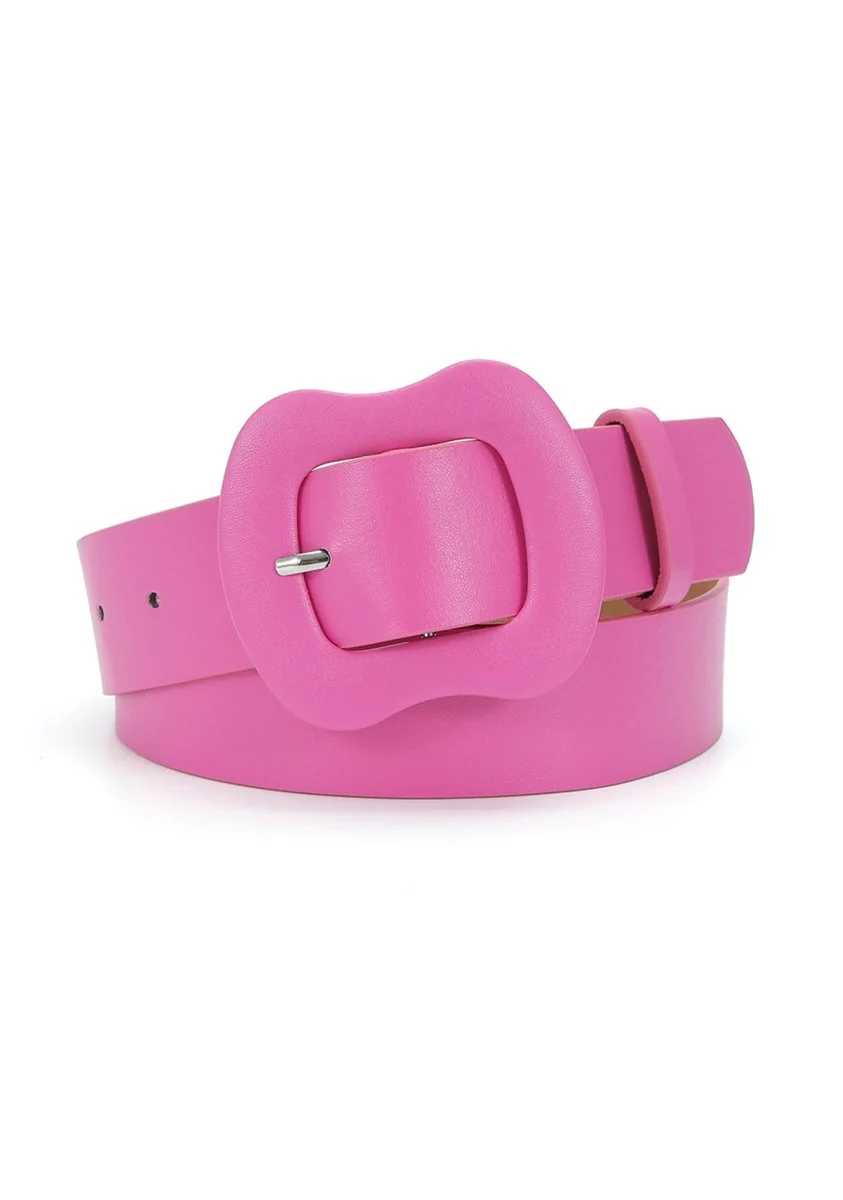 Candy Color Wide Buckle Belt - Image 2
