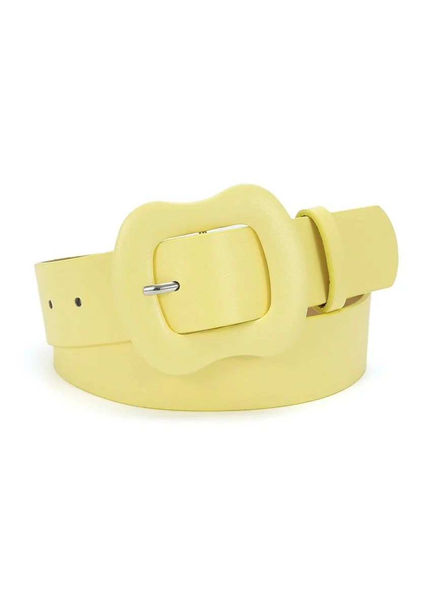 Candy Color Wide Buckle Belt - Image 6